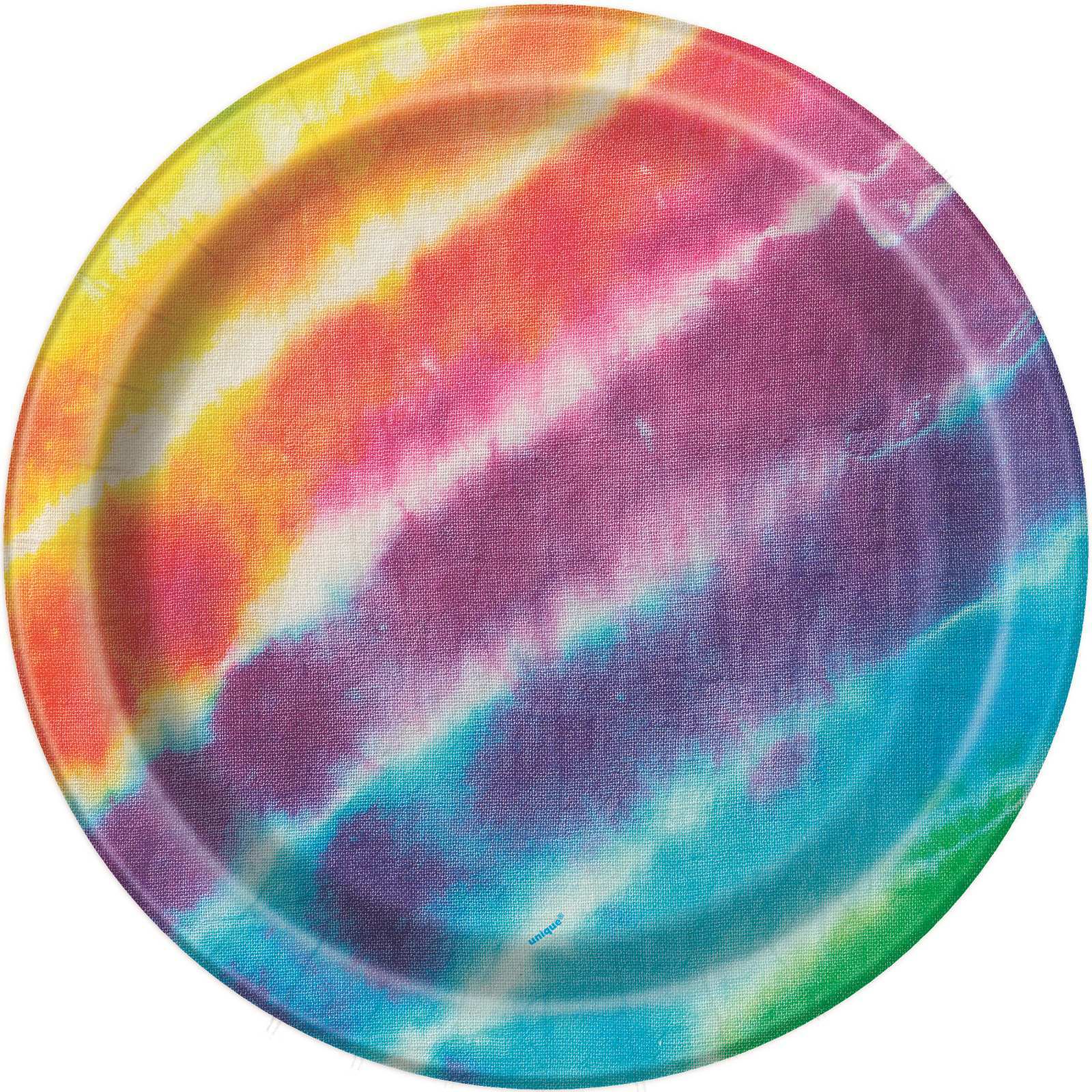 Tie Dye Large Paper Plates (Pack of 8)