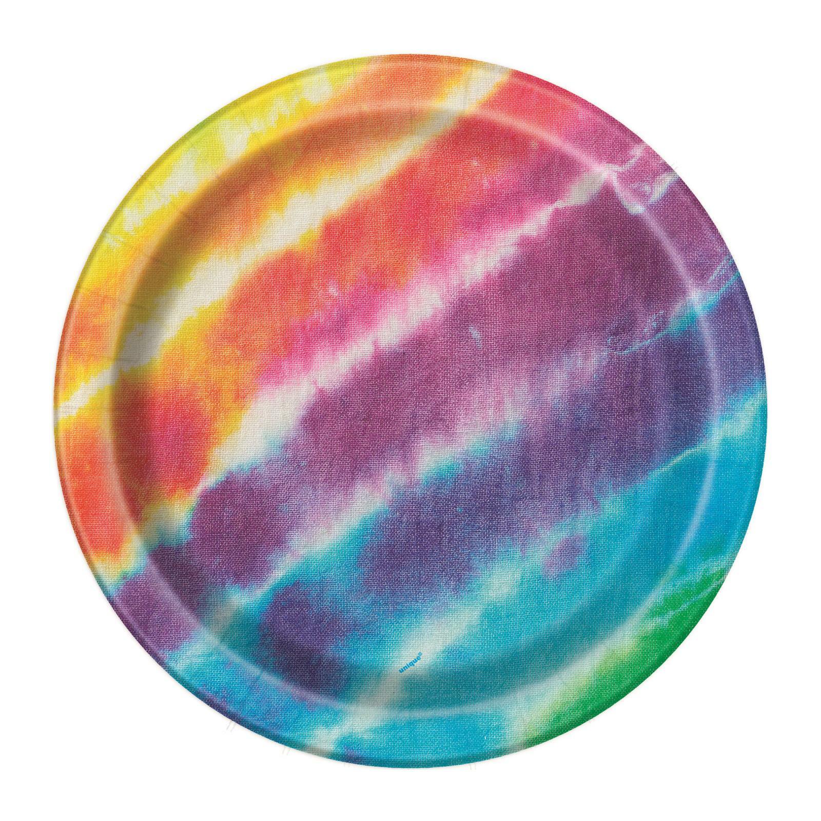 Tie Dye Small Paper Plates (Pack of 8)