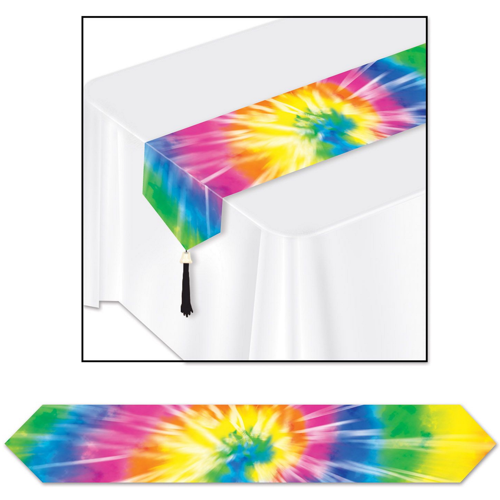 Tie Dye Paper Table Runner 1.83m