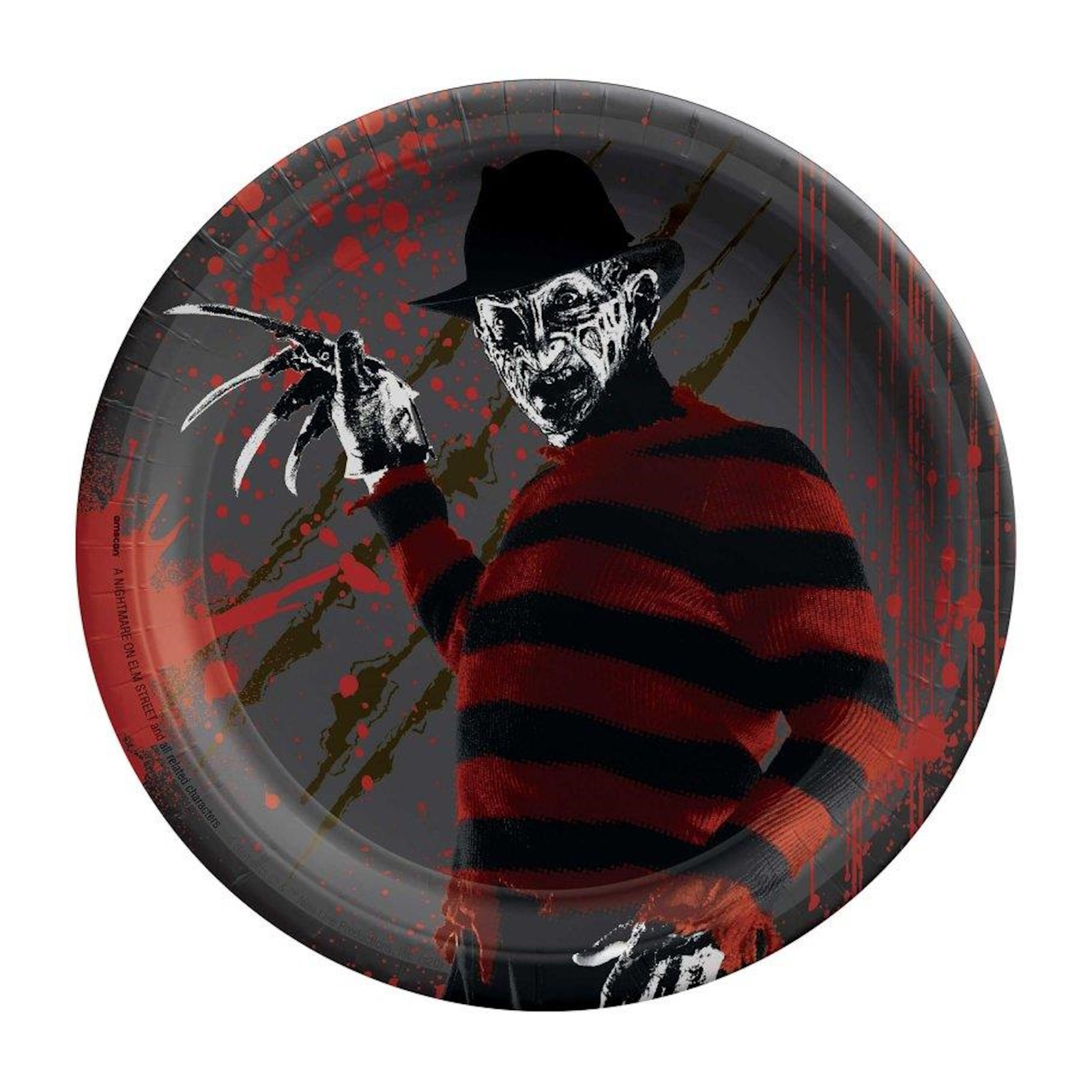 Nightmare on Elm Street 17cm Round Paper Plates Pack of 8
