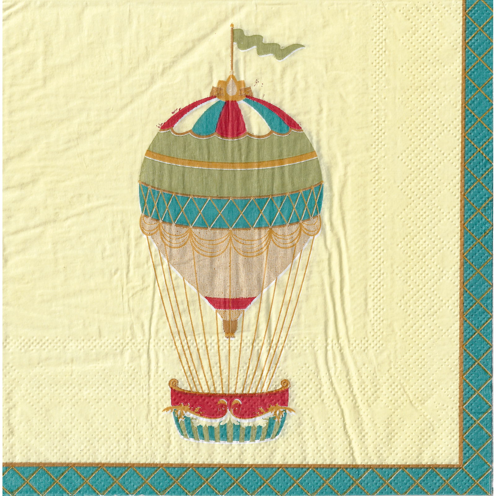Vintage Hot Air Balloon Large Napkins / Serviettes (Pack of 20)