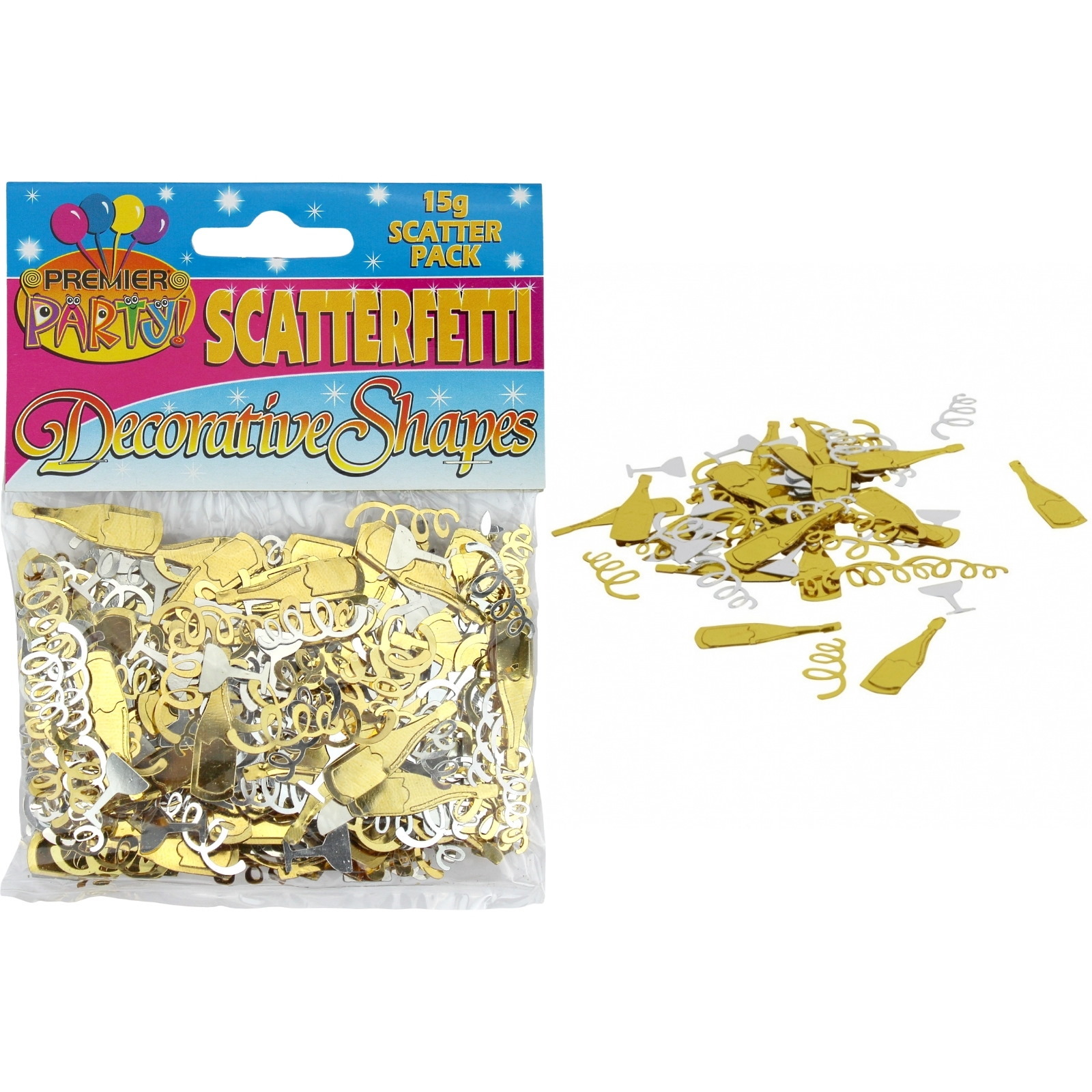 Gold & Silver Champagne Celebration Confetti/Table Scatters 15g