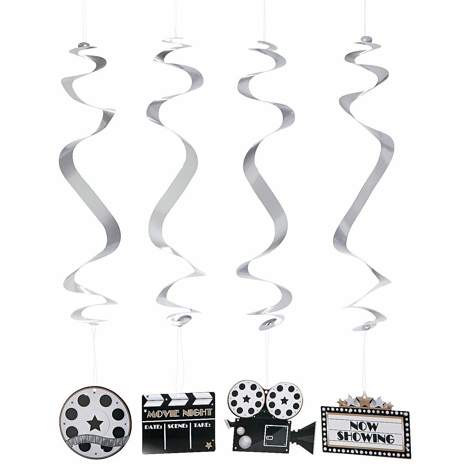 Hollywood Premiere Swirl Decorations (Pack of 12)