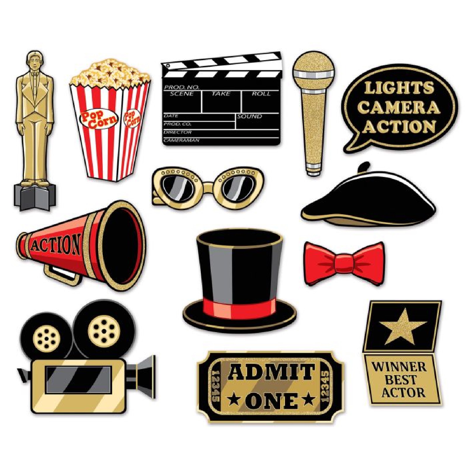 Movie Awards Night Photo Fun Signs (Pack of 13) 