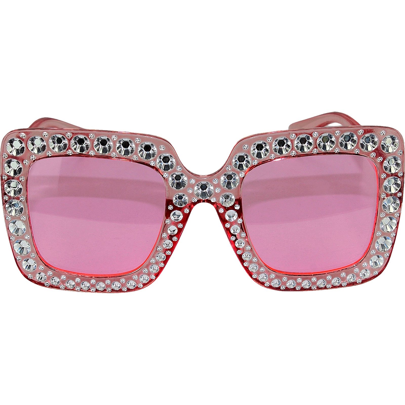 Pink Bling Oversized Square Party Glasses