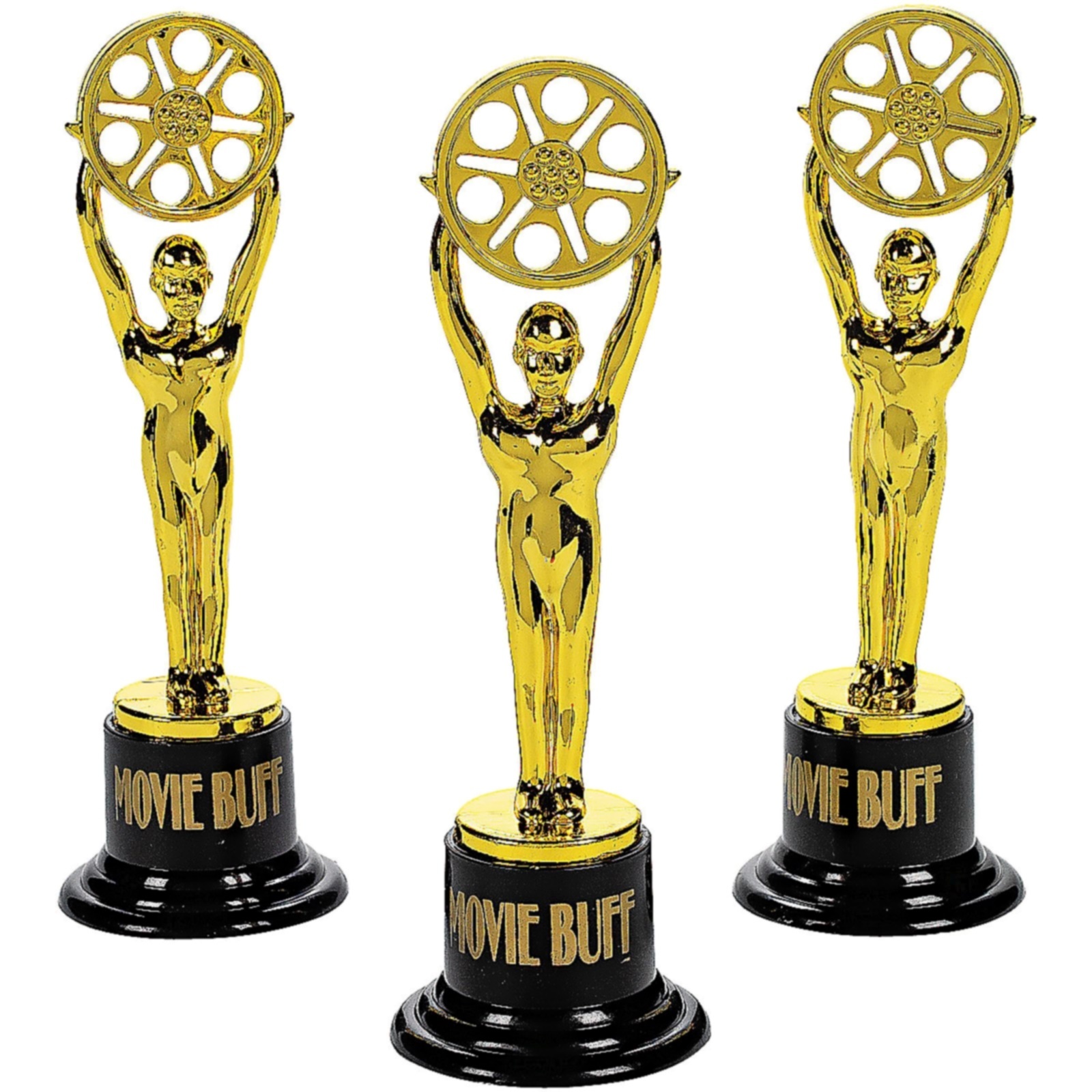 Small Plastic Movie Buff Statuettes (Pack of 12)