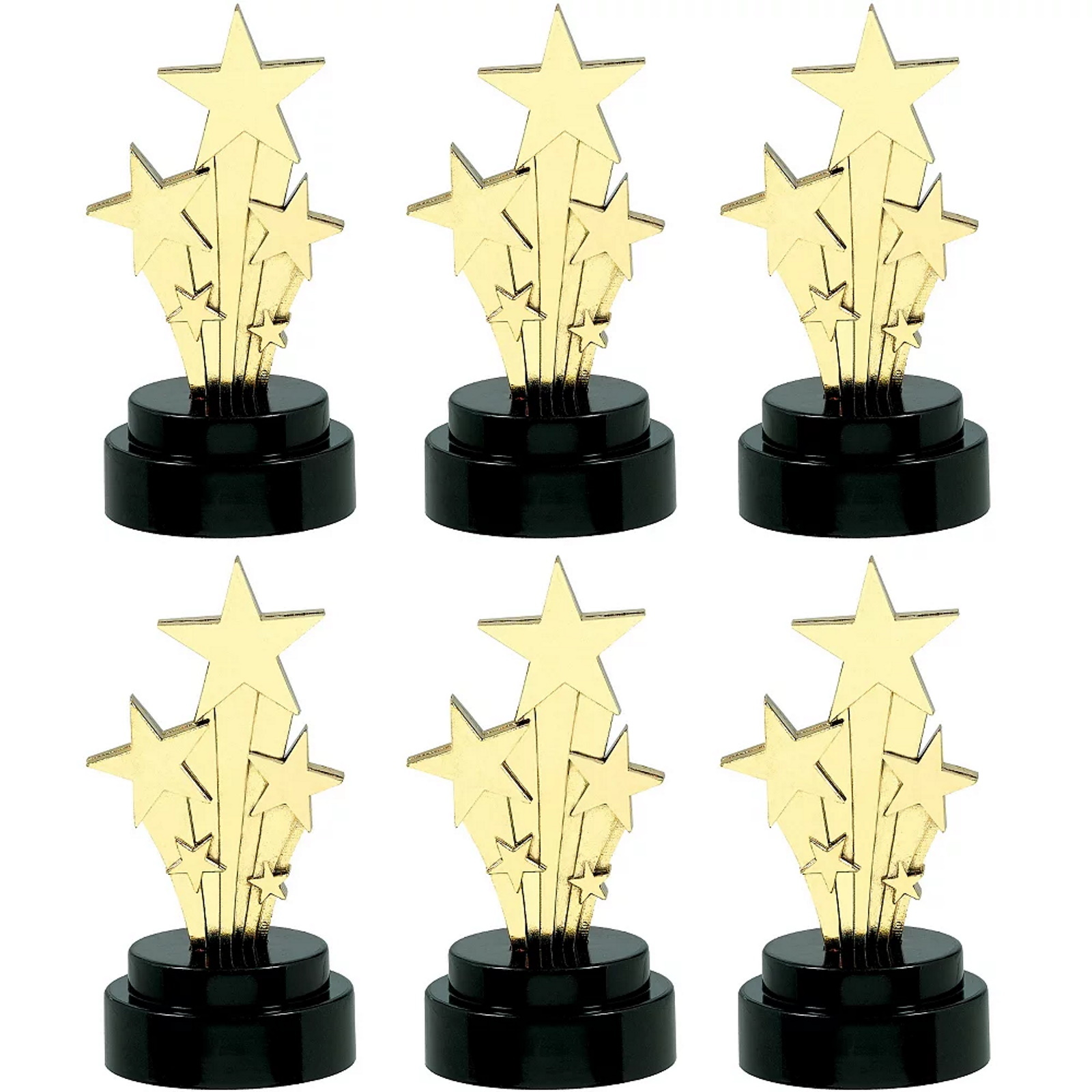 Small Novelty Shooting Star Gold Trophies (Pack of 6)