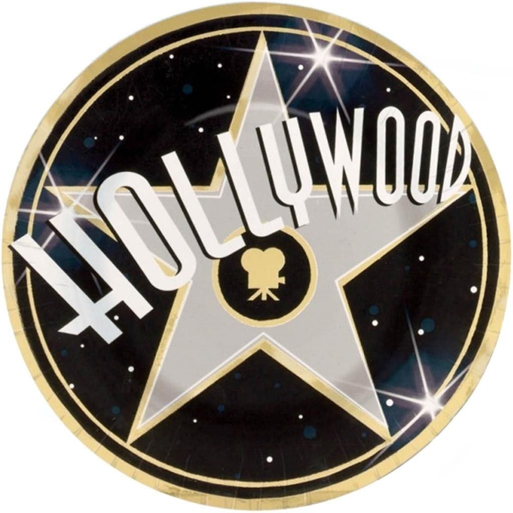 Hollywood Star Large Premium Paper Plates (Pack of 8)