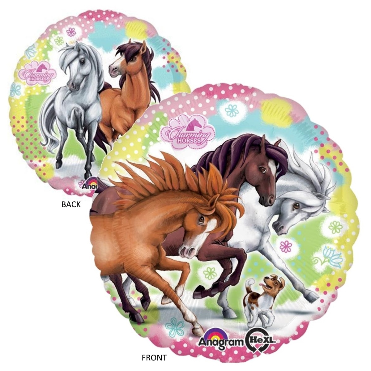 Charming Horses Helium Balloon