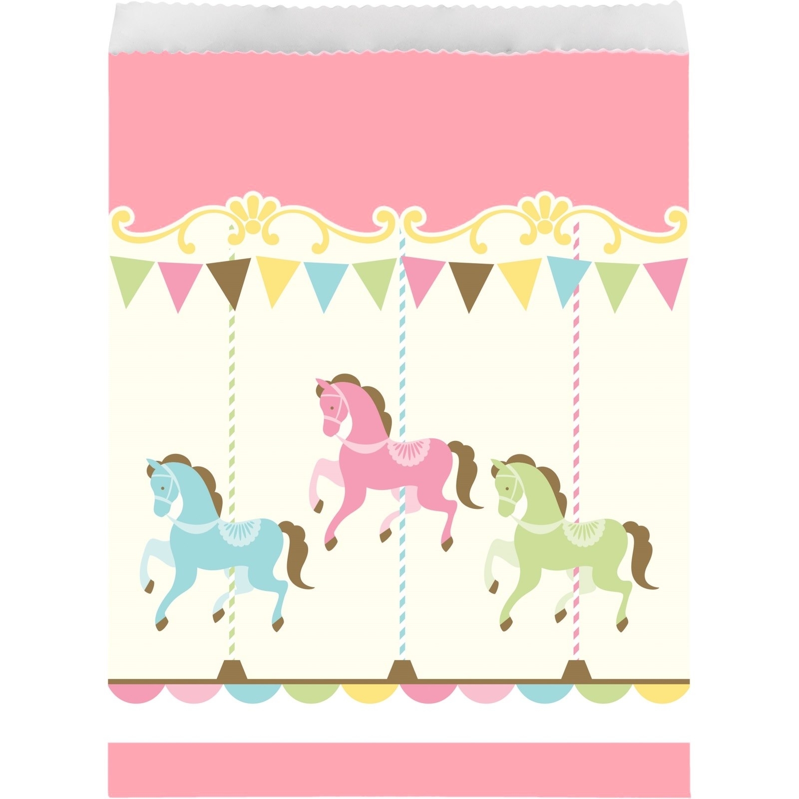 Carousel Horses Paper Gift Bags (Pack of 10)