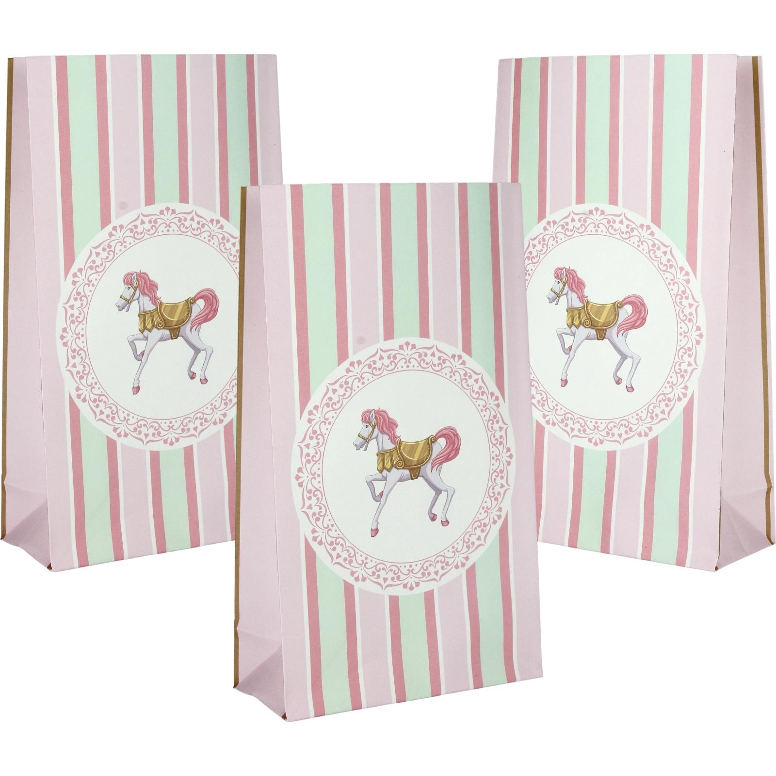 Vintage Carousel Paper Treat Bags (Pack of 6)
