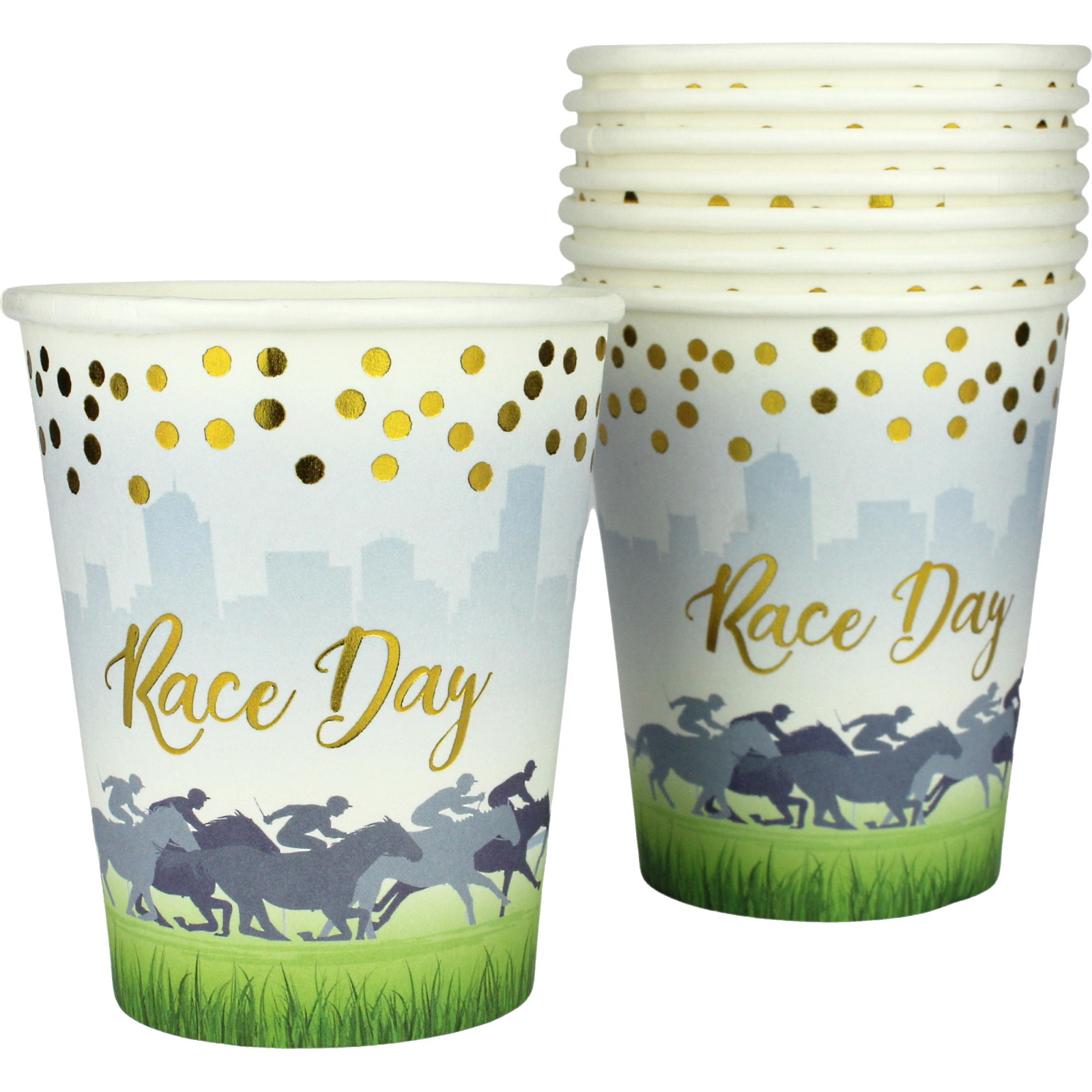 Race Day Paper Cups (Pack of 8)