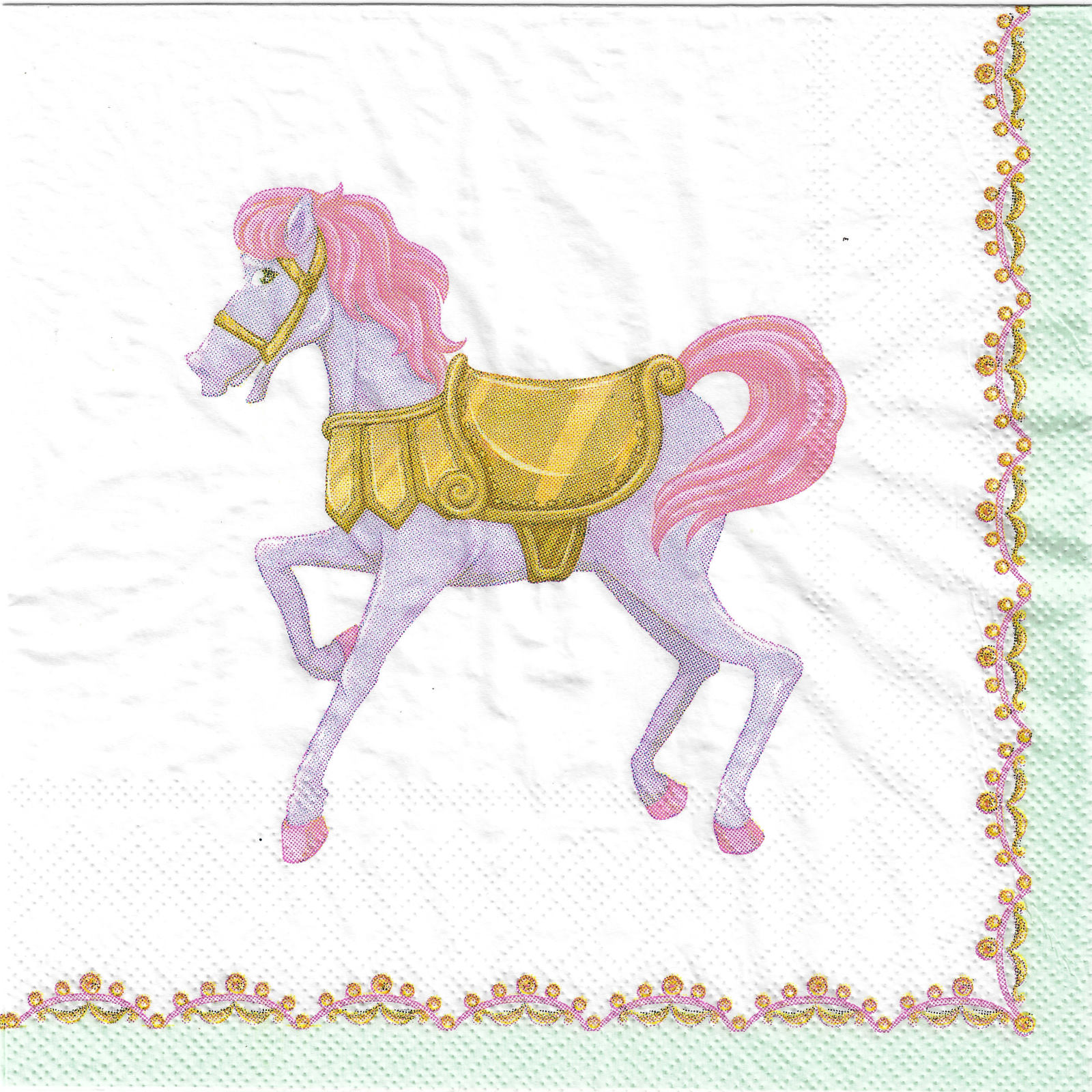 Vintage Carousel Large Napkins / Serviettes (Pack of 20) 