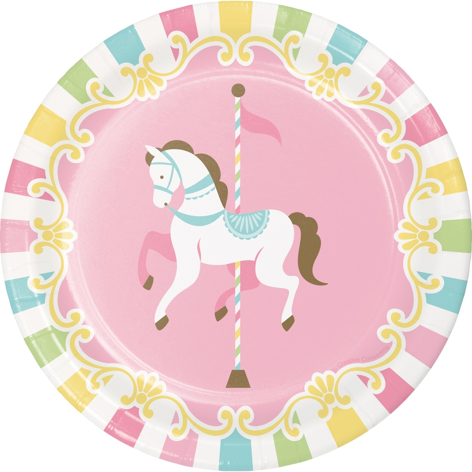 Carousel Horses Small Paper Plates (Pack of 8)