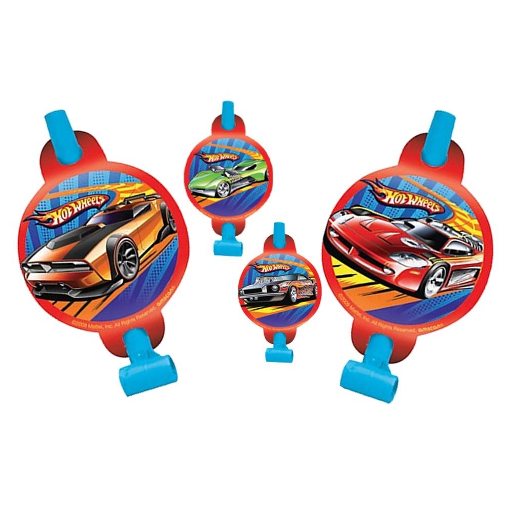Hot Wheels Speed City Party Blowers (Pack of 8)