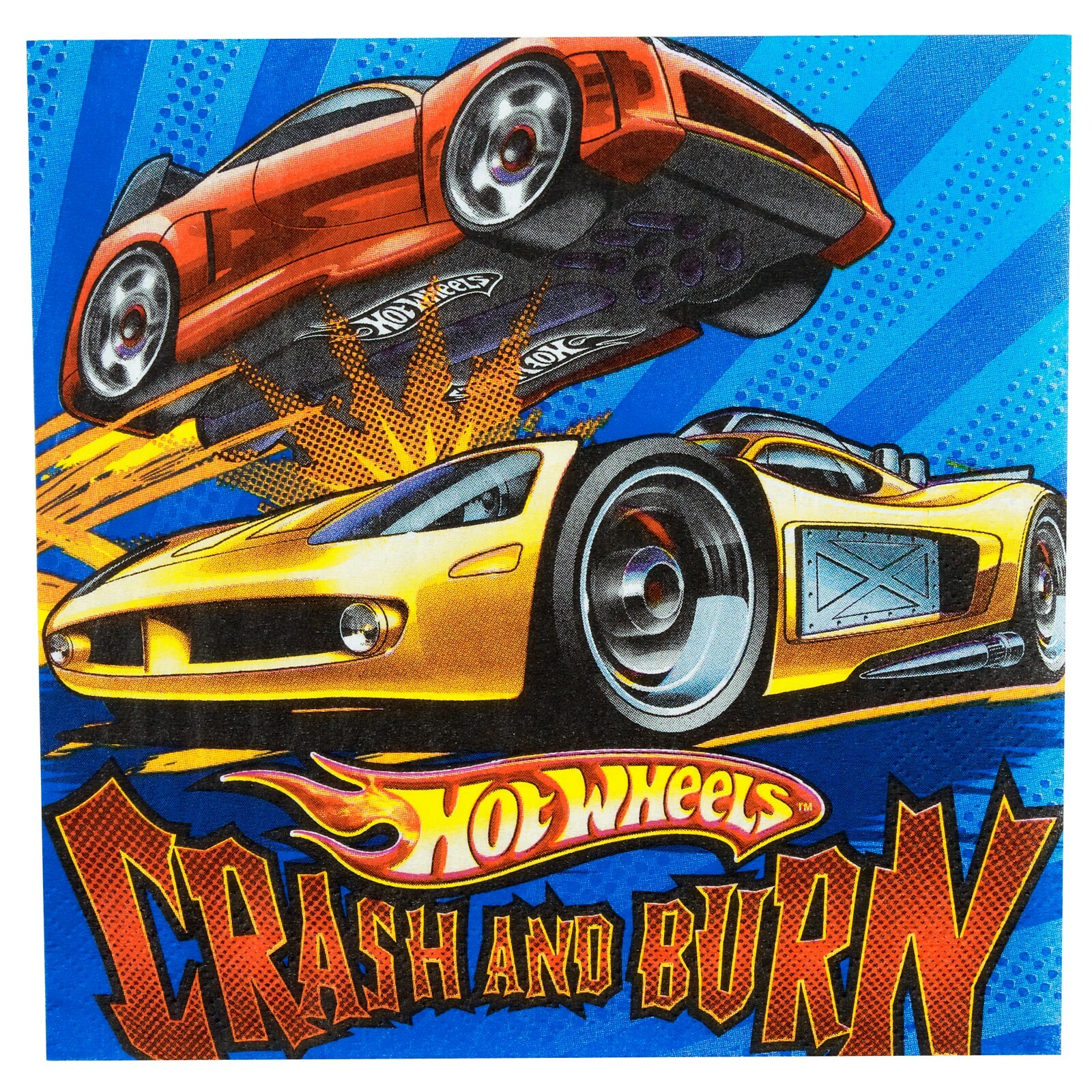Hot Wheels Speed City Large Napkins / Serviettes (Pack of 16)