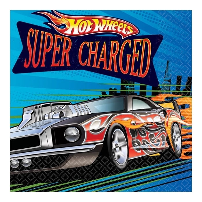 Hot Wheels Speed City Small Napkins / Serviettes (Pack of 16)