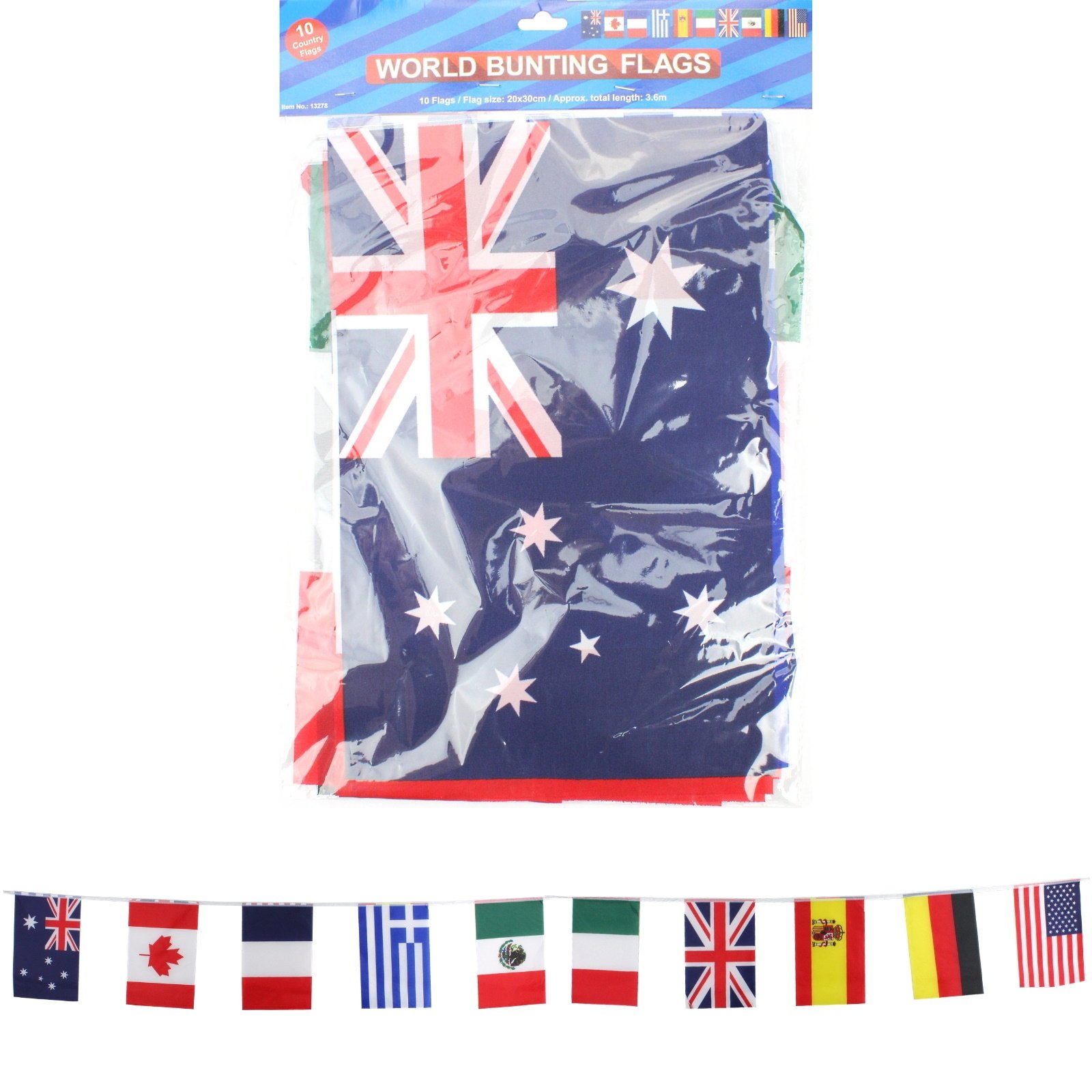 Around The World Flag Banner 3.6M