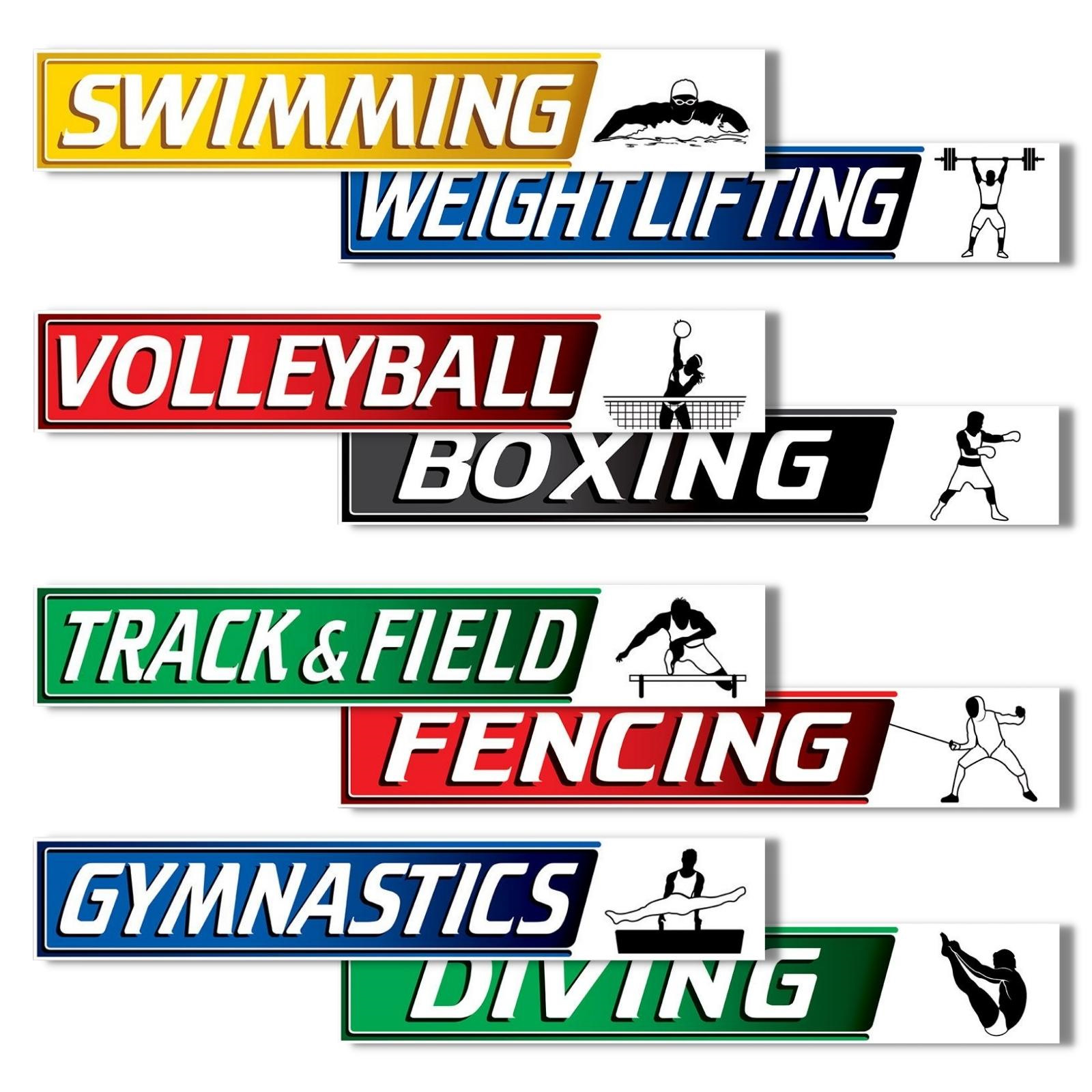 Summer Sports Sign Decorations (Pack of 4)