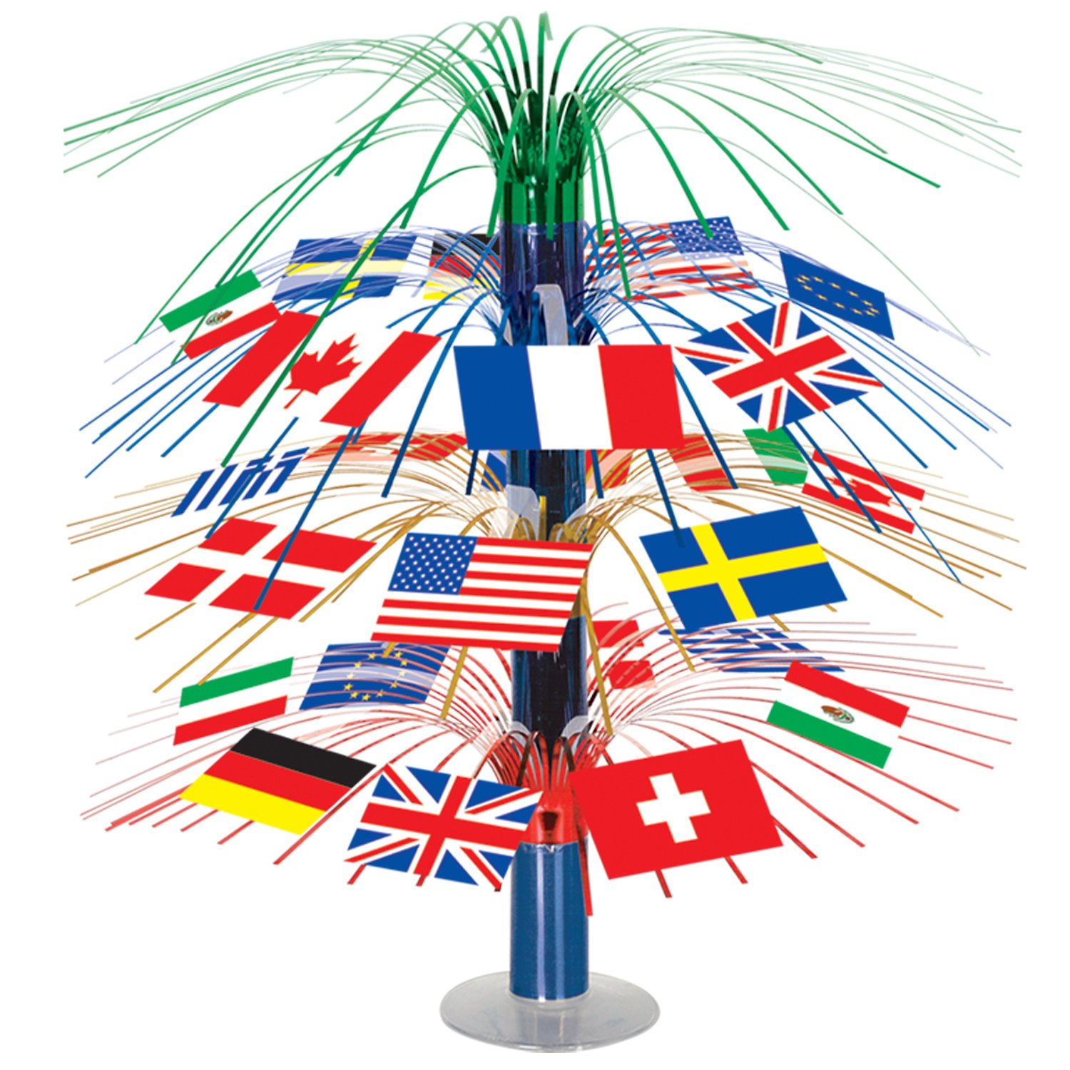 International Flags Cascade Centrepiece