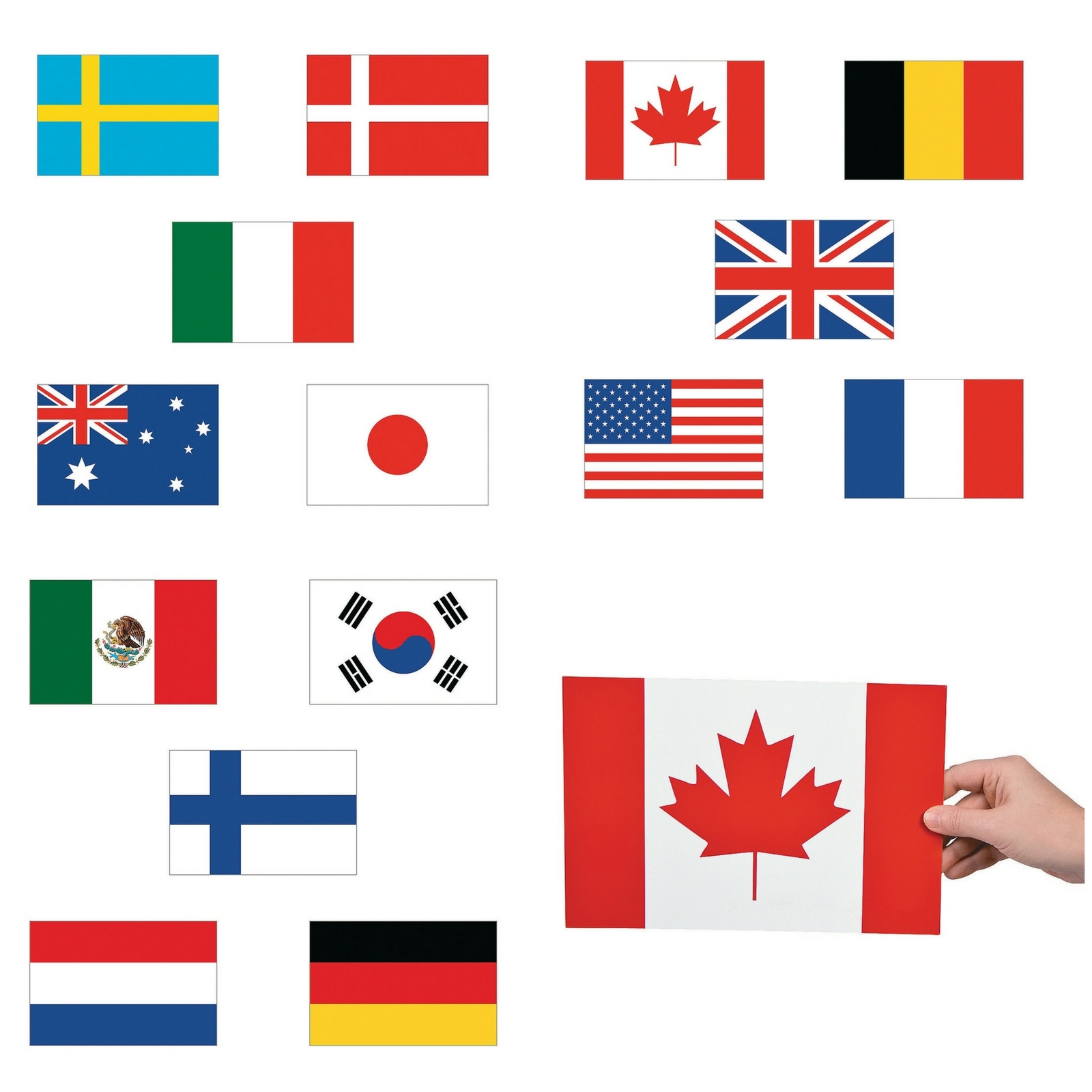 Flags of the World Cutout Decorations (Pack of 15)