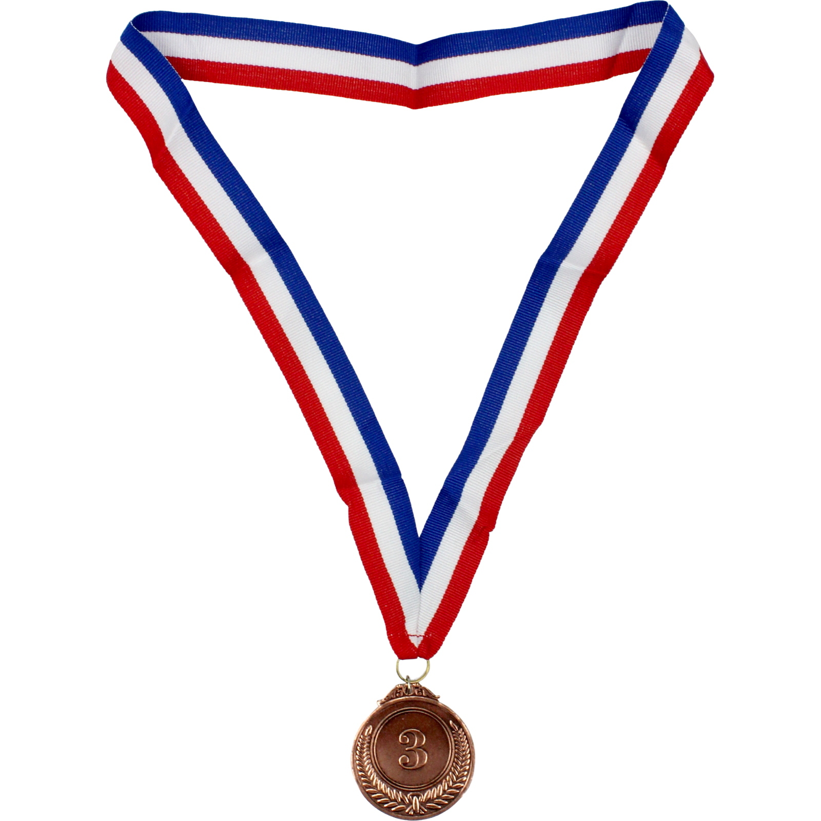 Metal Bronze 3 Medal with Ribbon