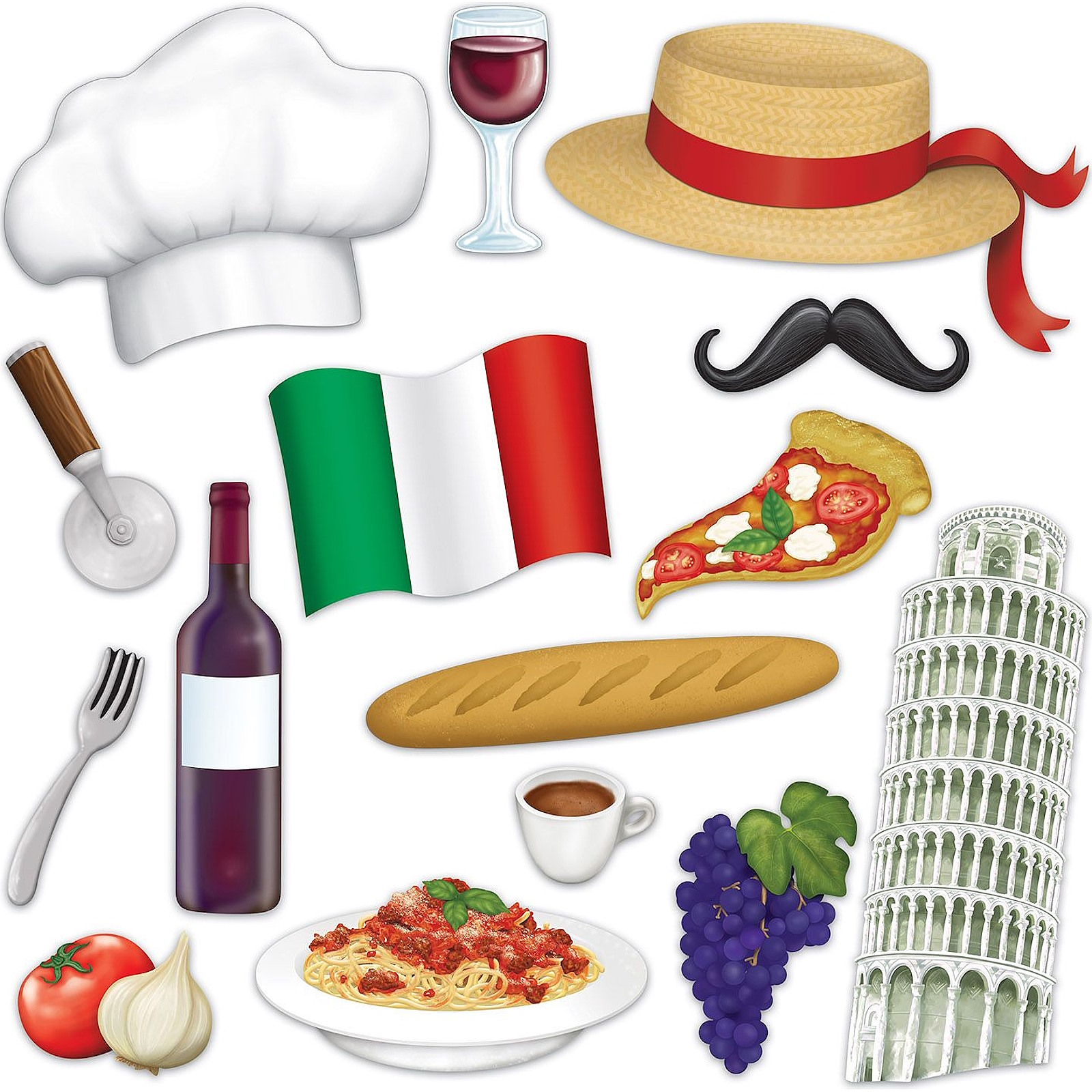 Italian Photo Prop Signs (Pack Of 15)