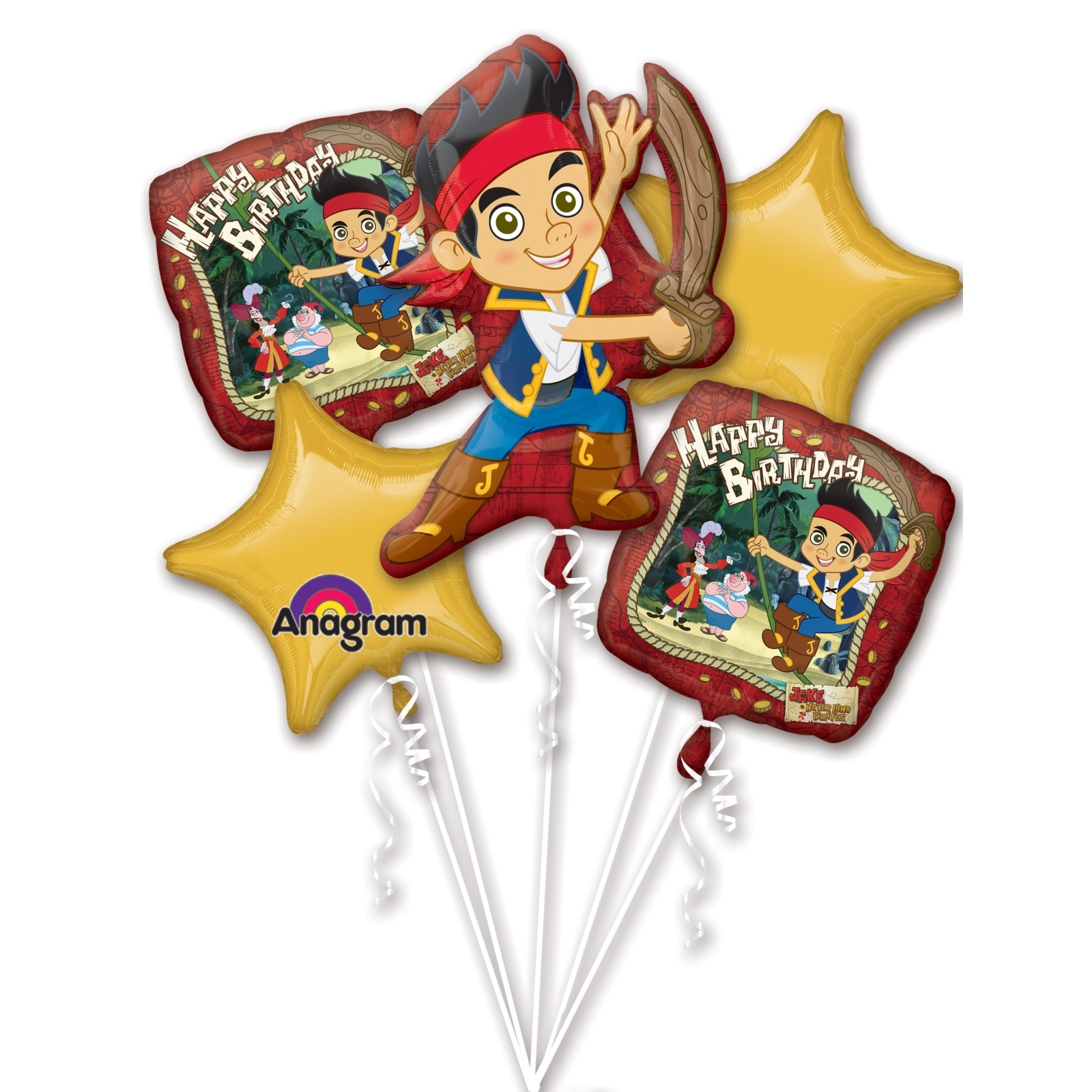 Jake and the Never Land Pirates Helium Balloon Bouquet