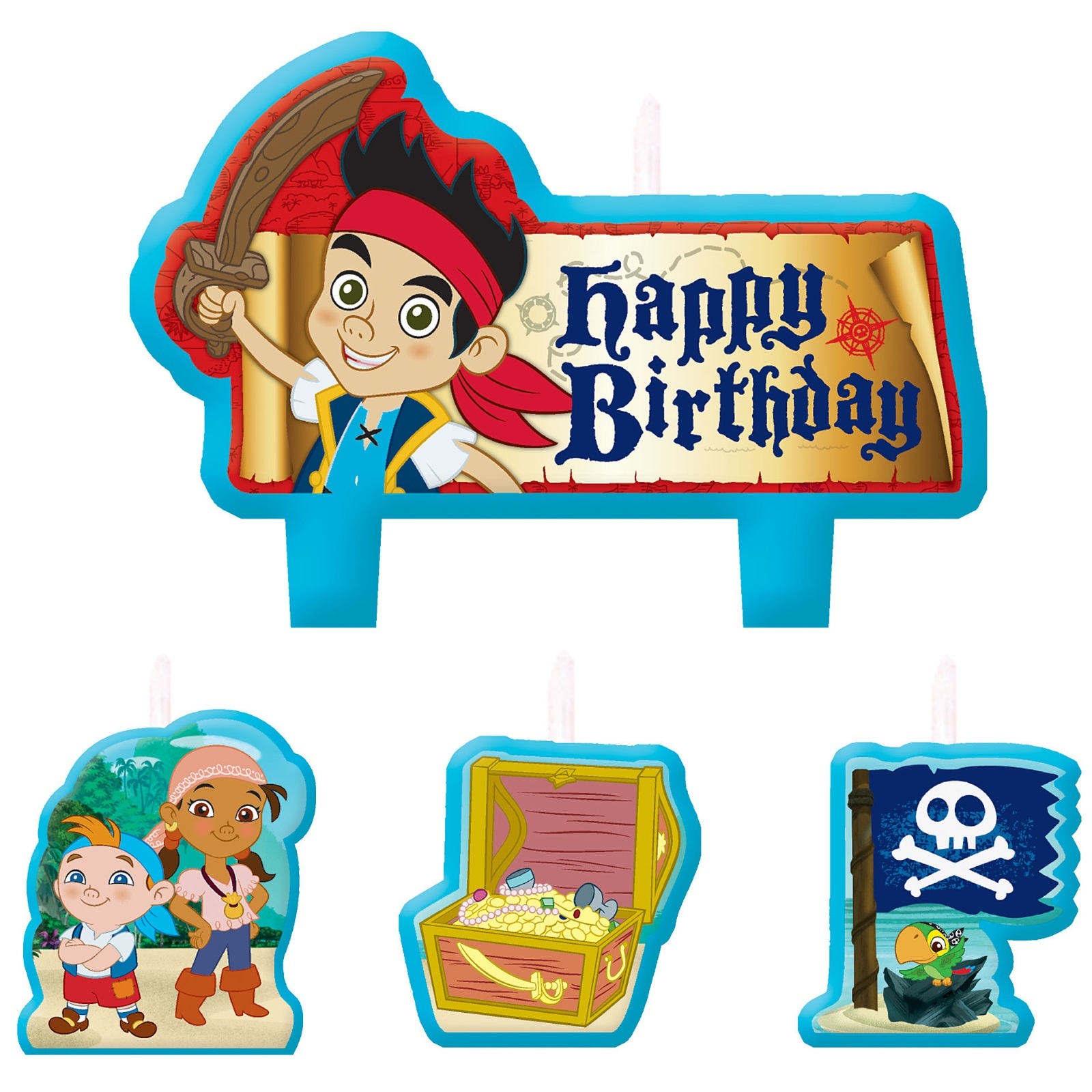 Jake and the Never Land Pirates Candles (Set of 4)