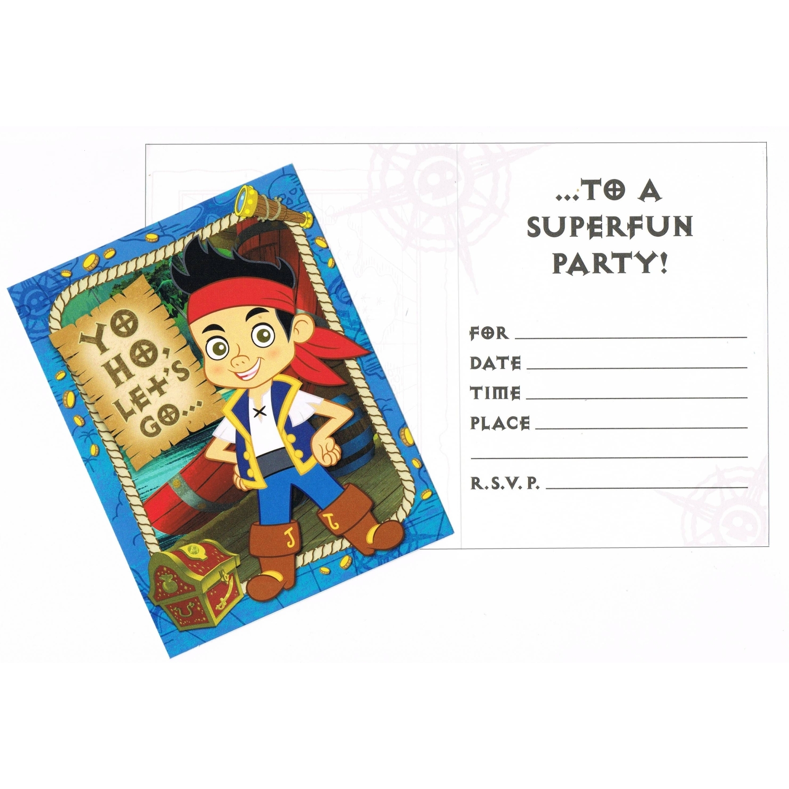 Jake and the Never Land Pirates Party Invitations (Pack of 8)