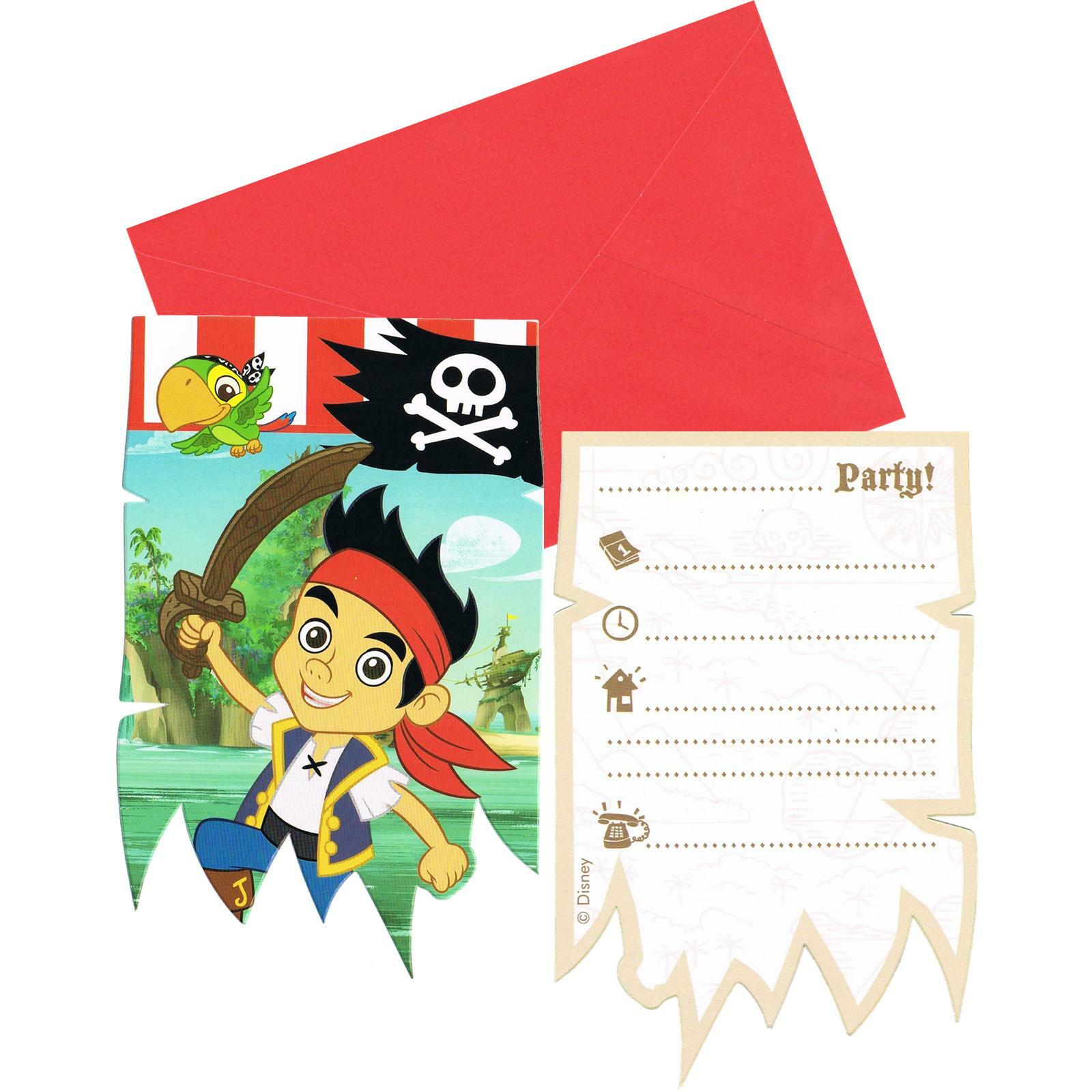Jake and the Never Land Pirates Party Invitations (Pack of 6)