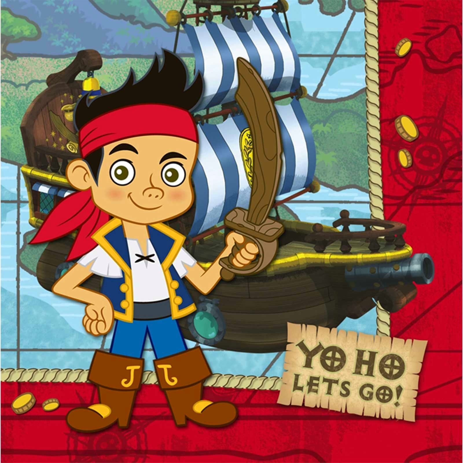 Jake and the Never Land Pirates Large Napkins / Serviettes (Pack of 16)