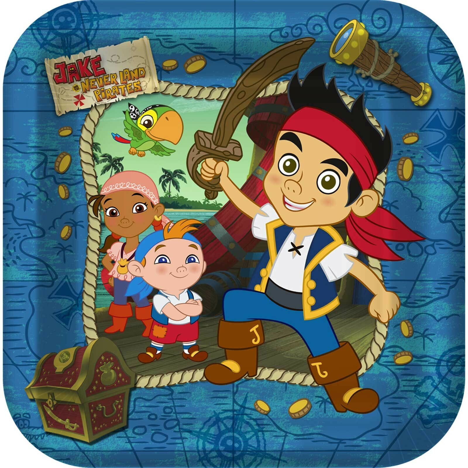 Jake and the Never Land Pirates Large Paper Plates (Pack of 8)