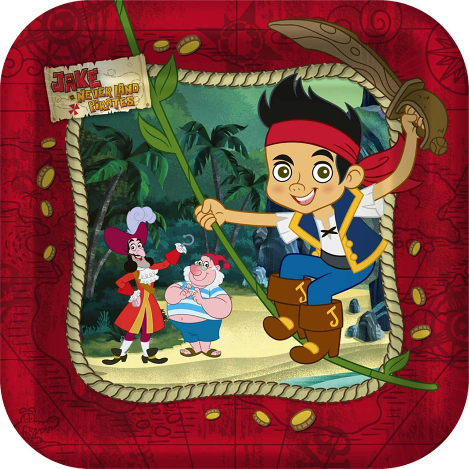 Jake and the Never Land Pirates Small Paper Plates (Pack of 8)