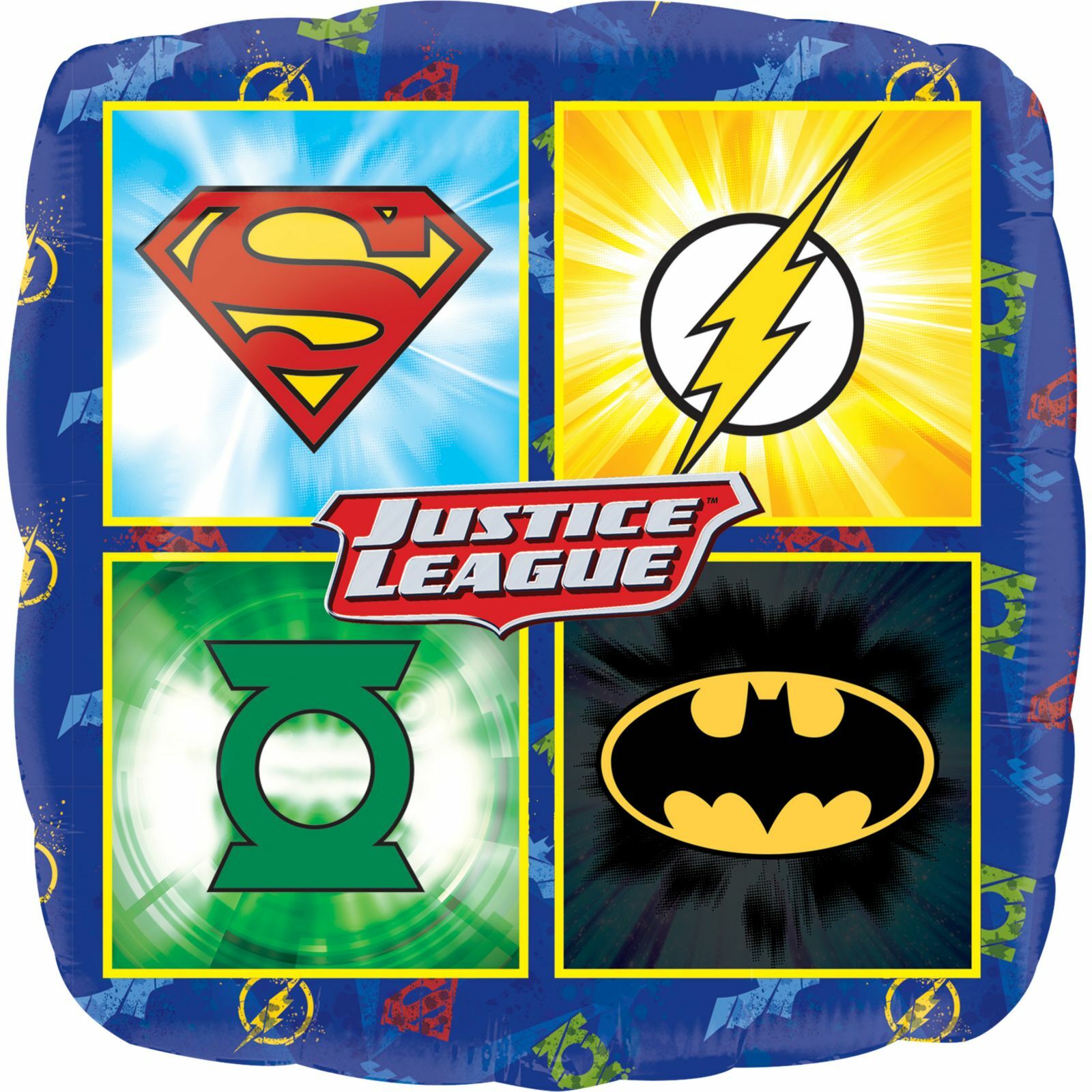 Justice League Symbols Square Helium Foil Balloon