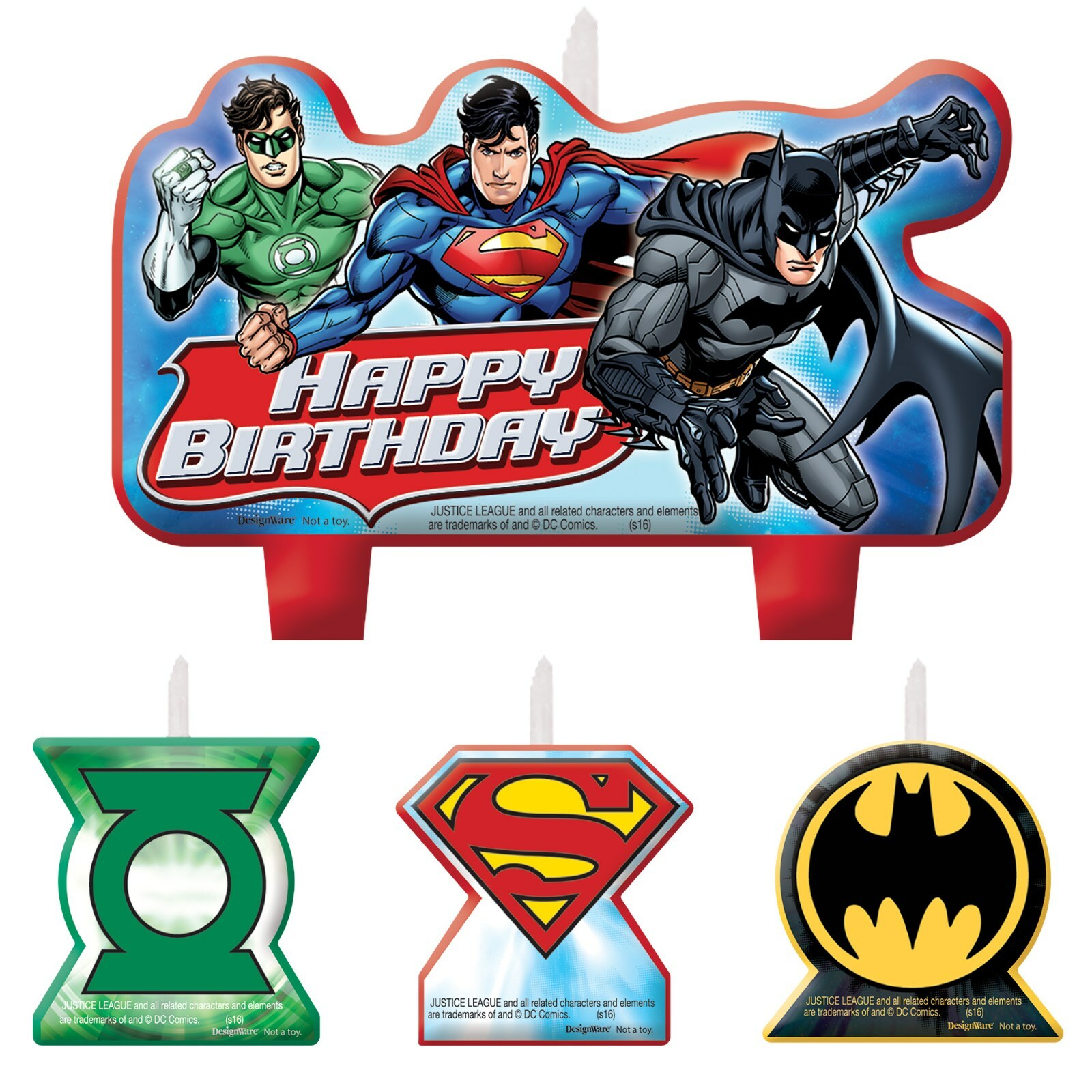 Justice League Candles (Set of 4)