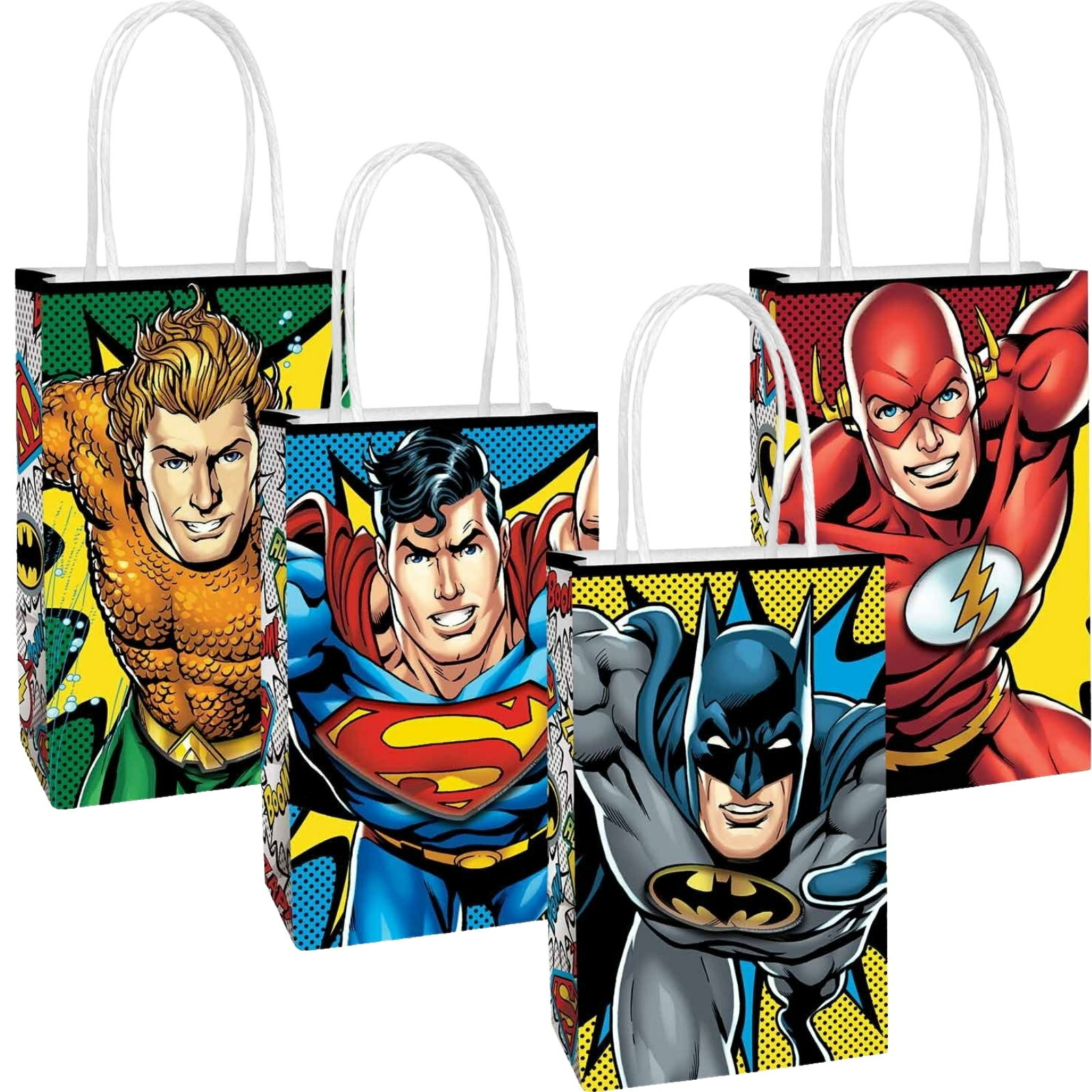 Justice League Heroes Unite Create Your Own Paper Gift Bags (Pack of 8)