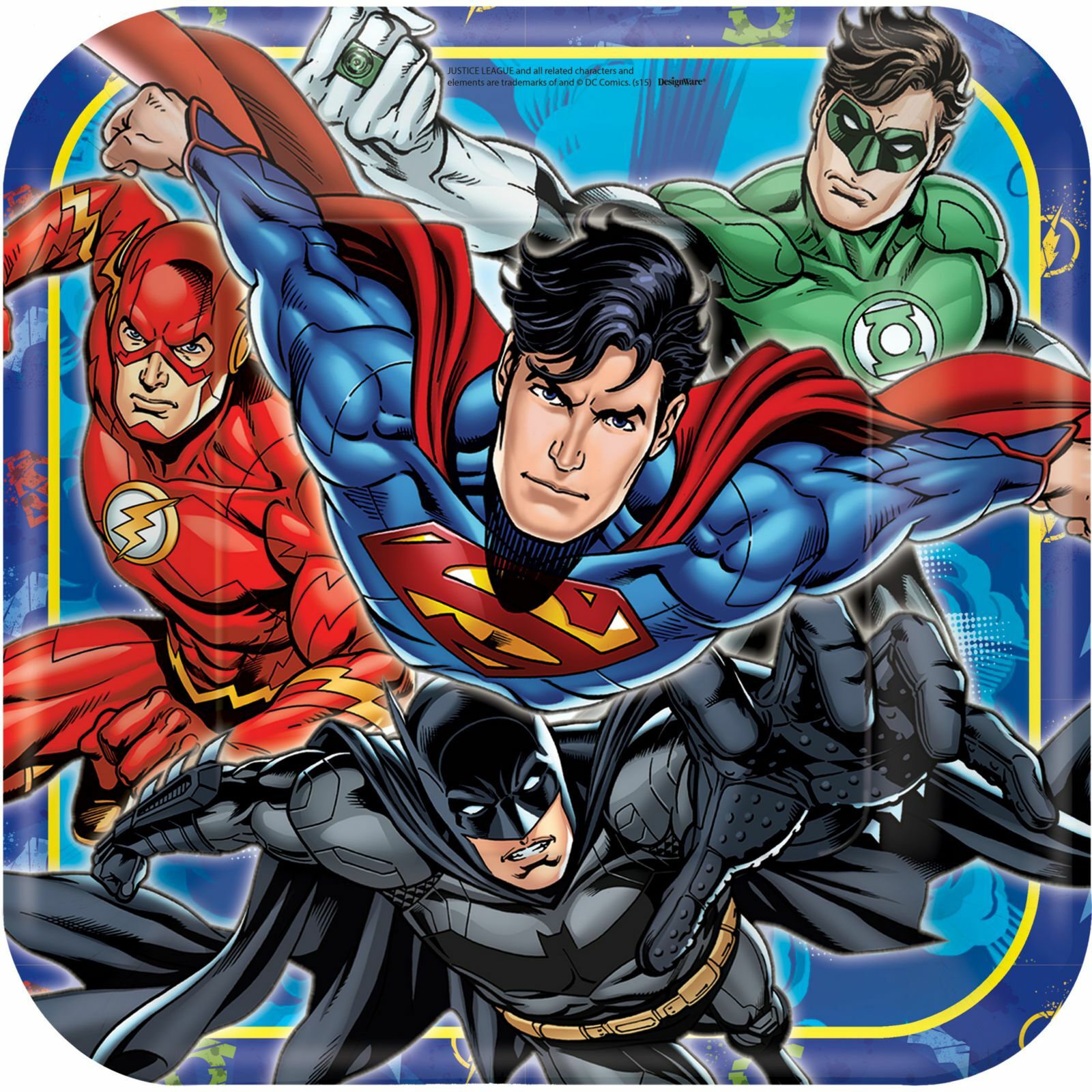 Justice League Large Paper Plates (Pack of 8)