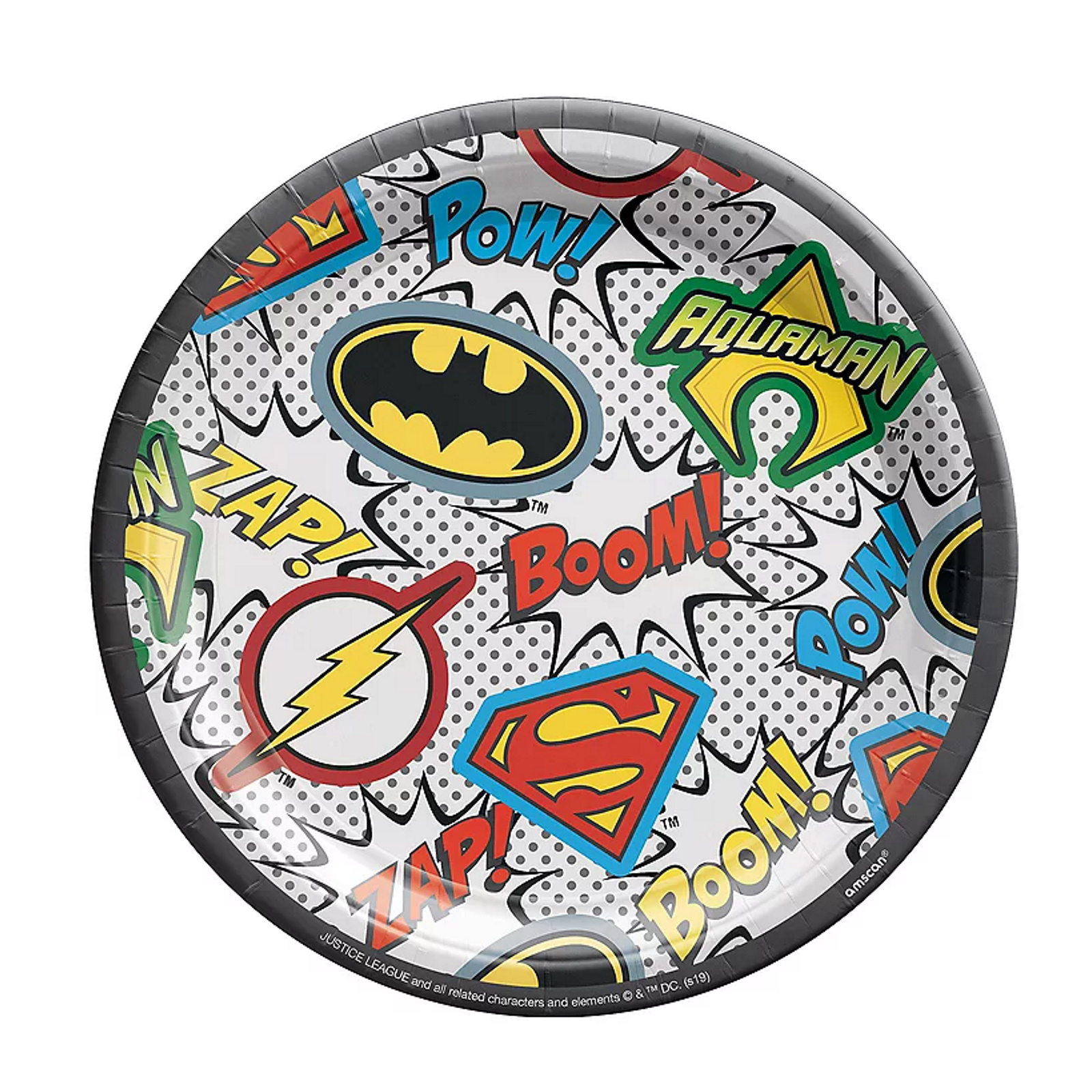 Justice League Heroes Unite Small Paper Plates (Pack of 8)