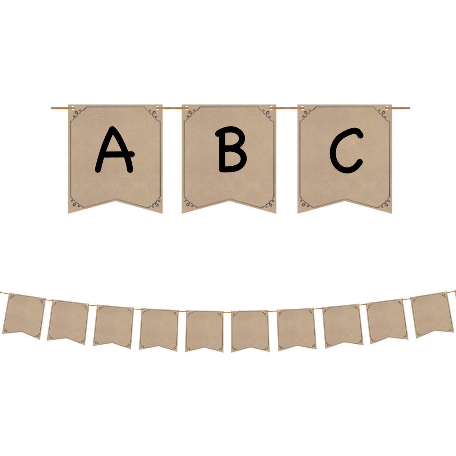 Brown Kraft Paper DIY Pennant Banner