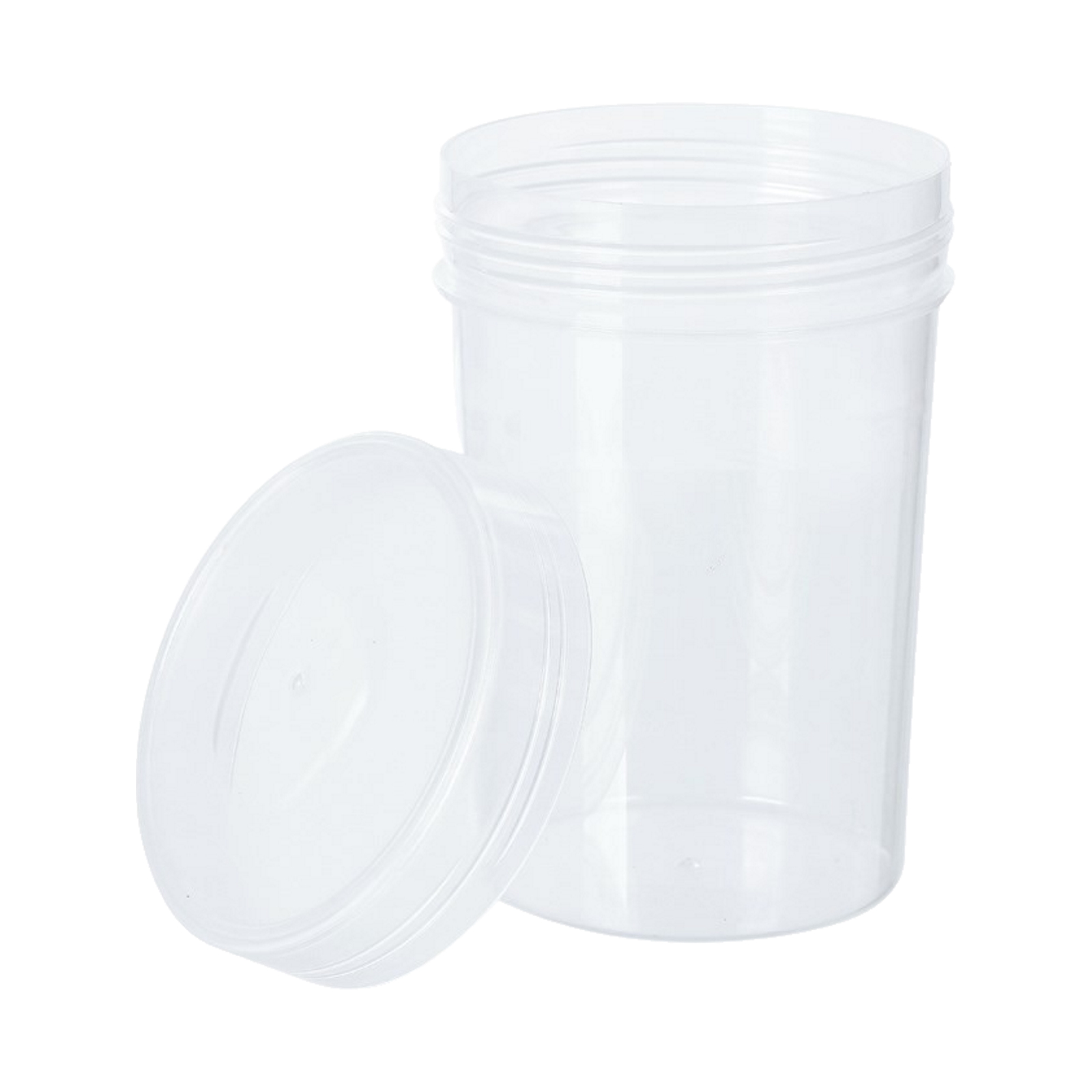 Round Stackable Screw Top Plastic Food Container 1000ml Storage and