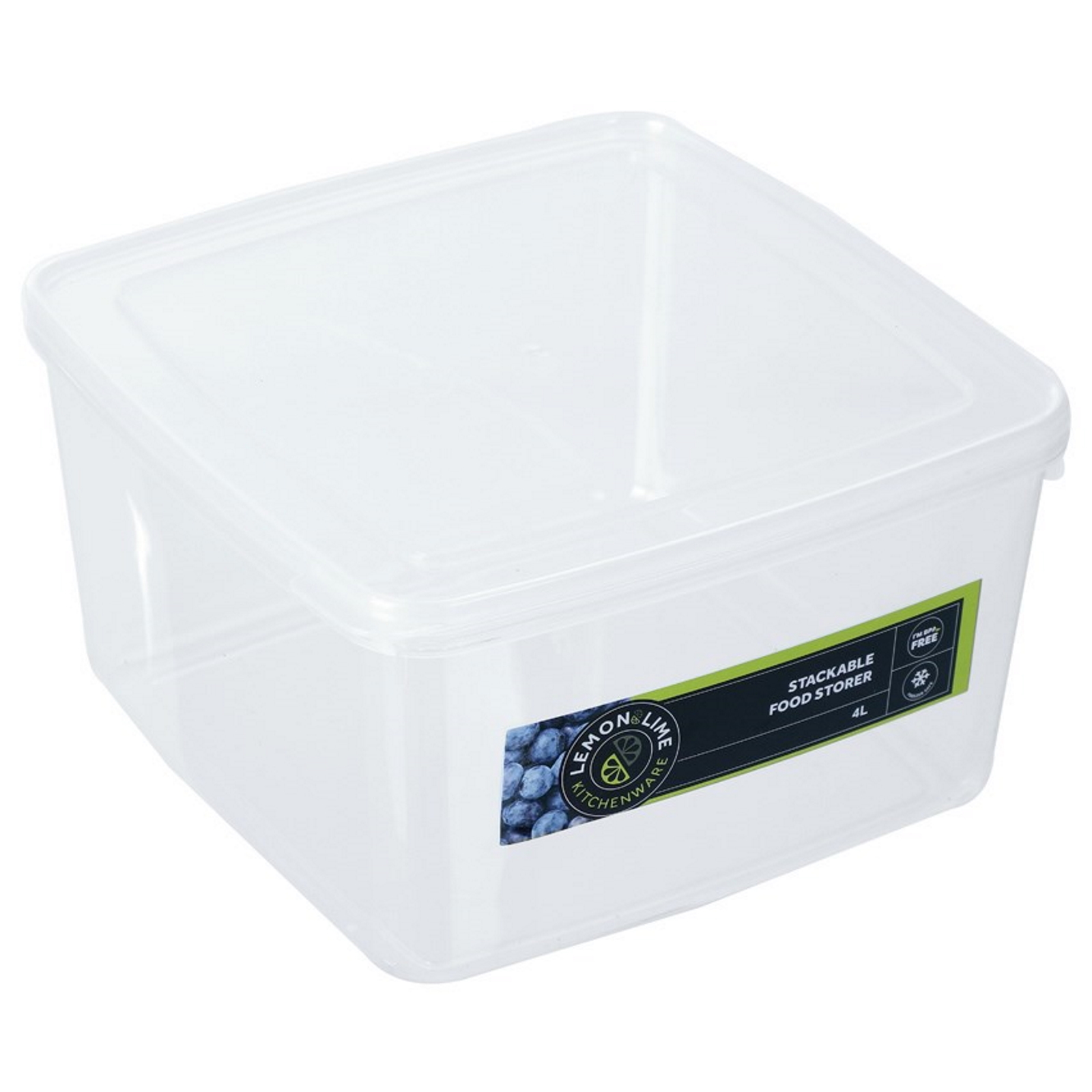 Keep Fresh Clear Stackable Plastic Food Container 4L