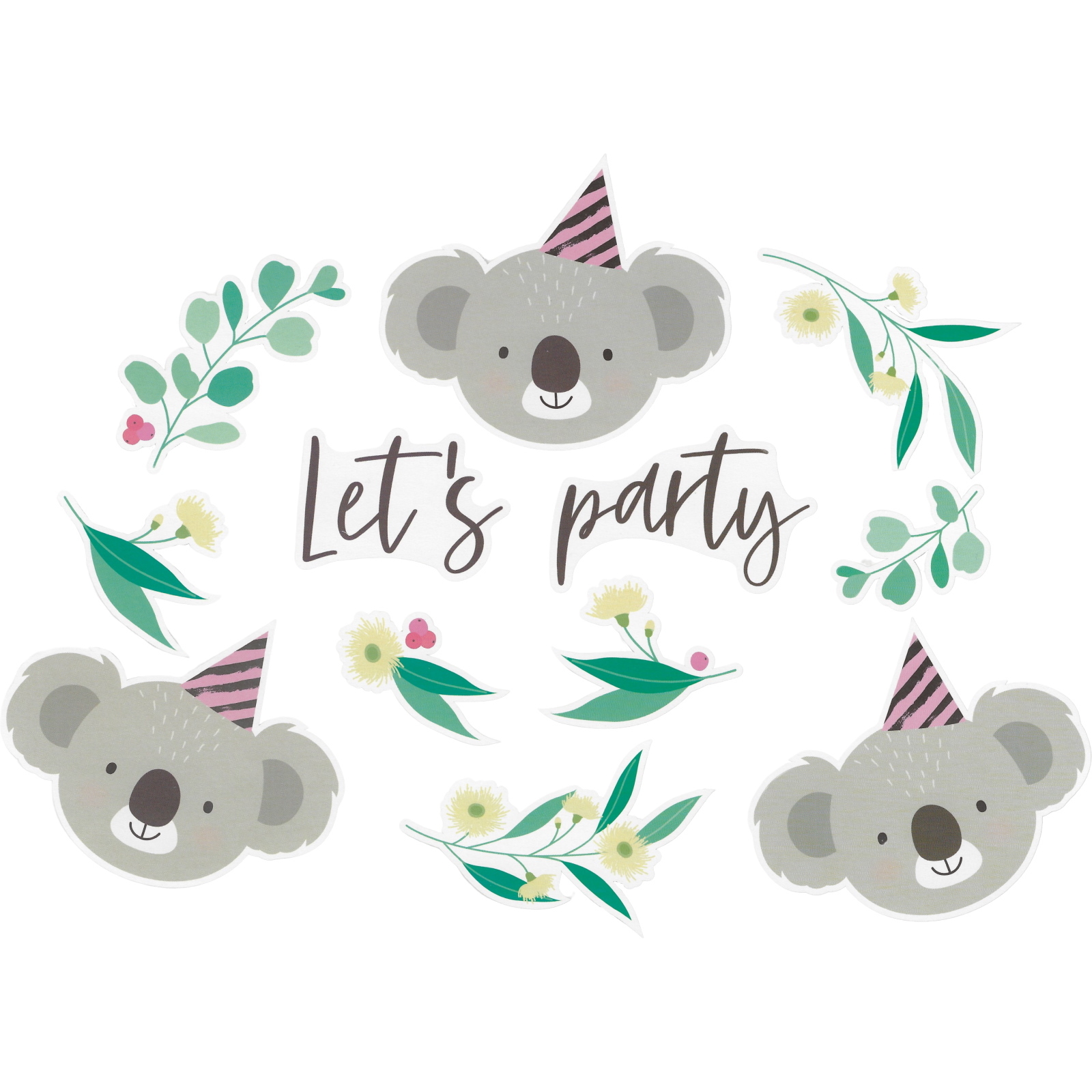 Bush Koala Cutout Wall Decorations (Pack of 12)