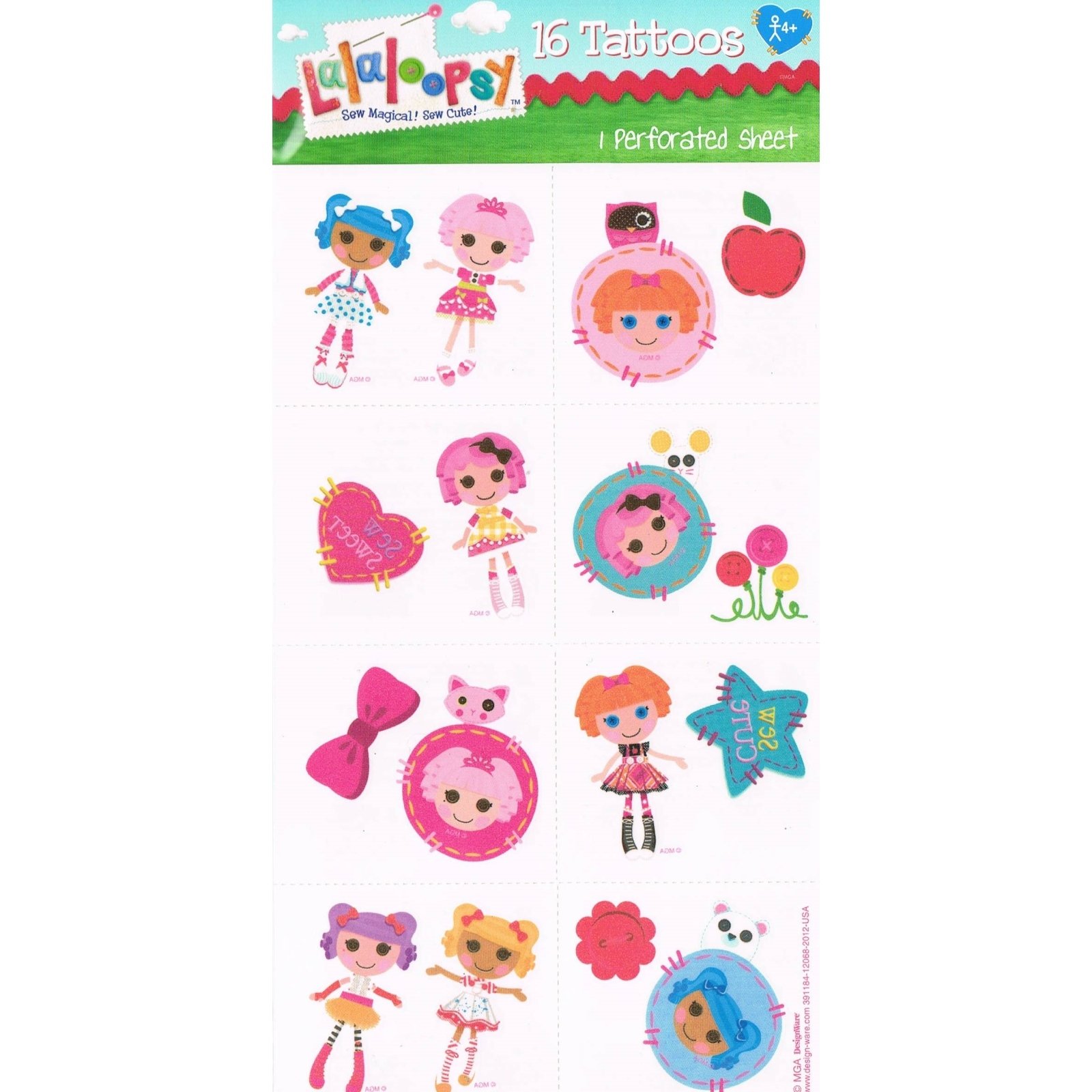 Lalaloopsy Tattoos (1 Sheet)