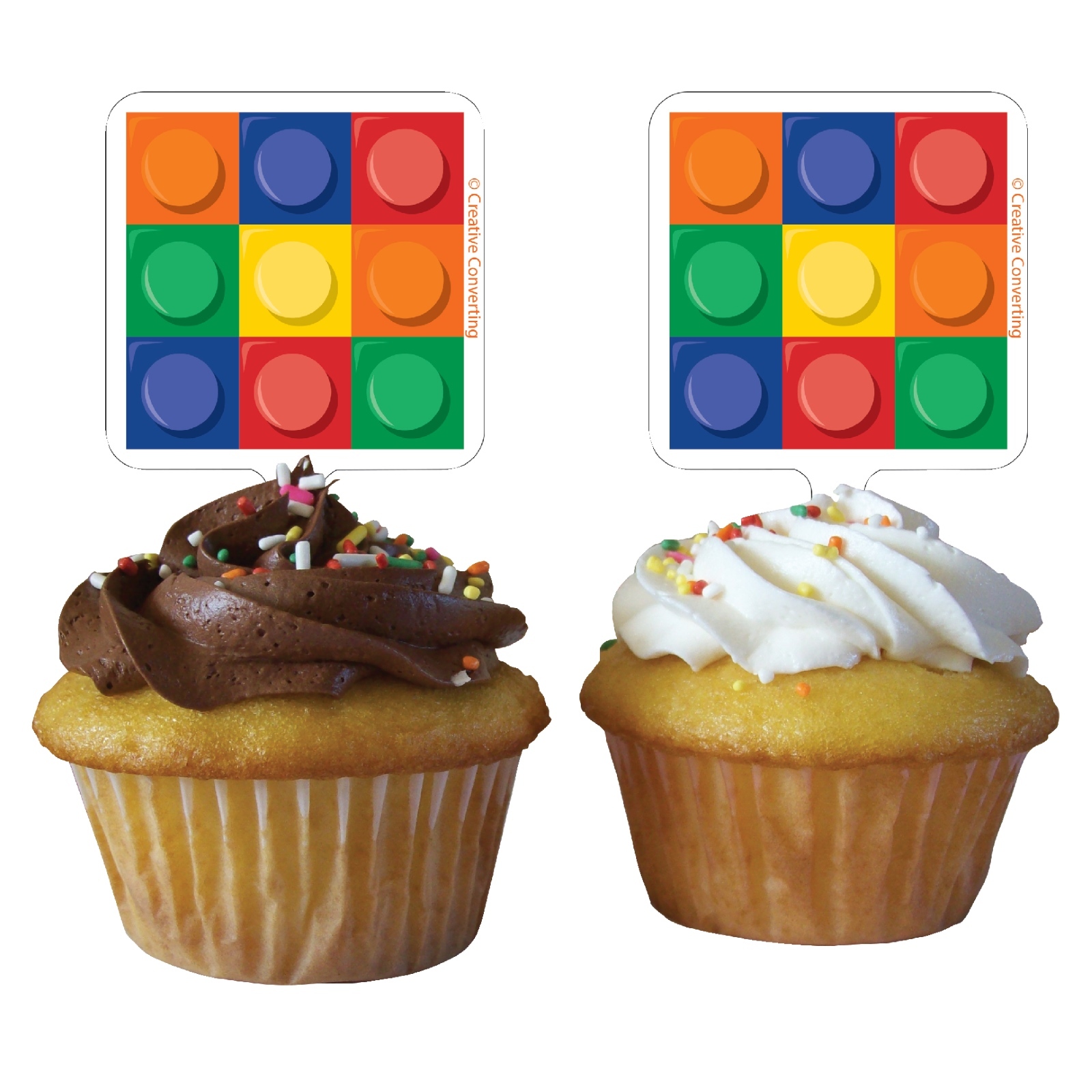 Block Party Cupcake Picks (Pack of 12)