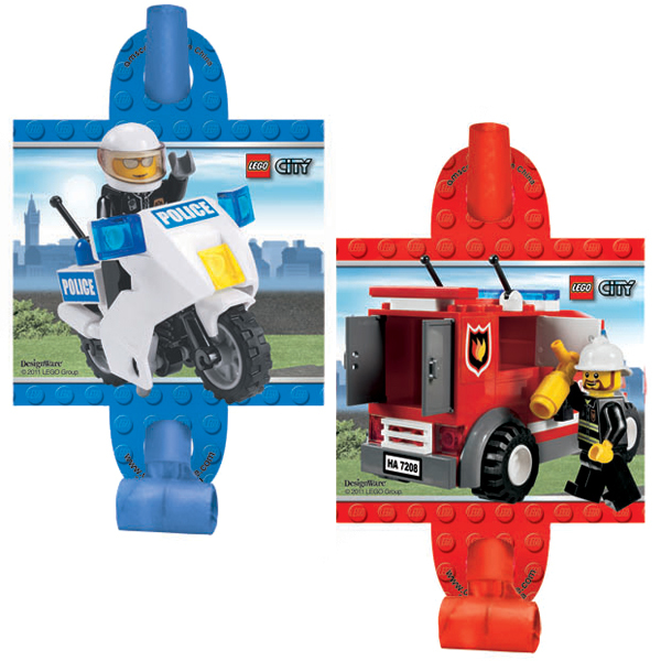 Lego City Party Blowers (Pack of 8)