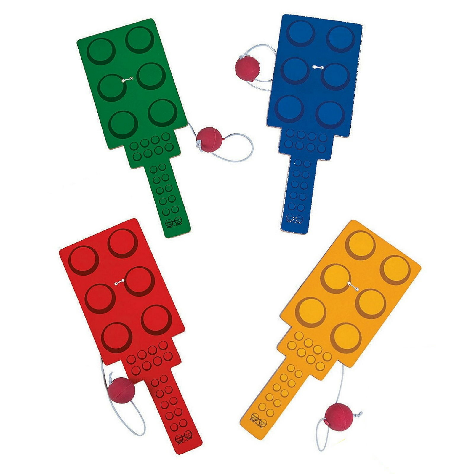 Brick Paddleball Toys (Pack of 12)