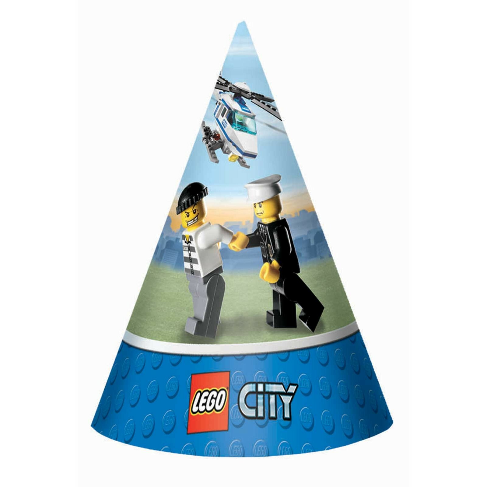 Lego City Party Hats (Pack of 8)
