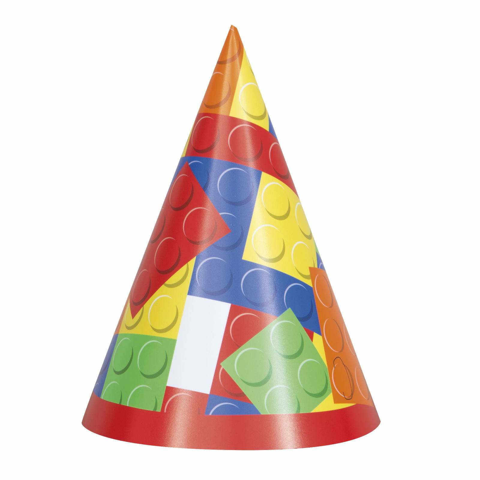Building Blocks Party Hats (Pack of 8)