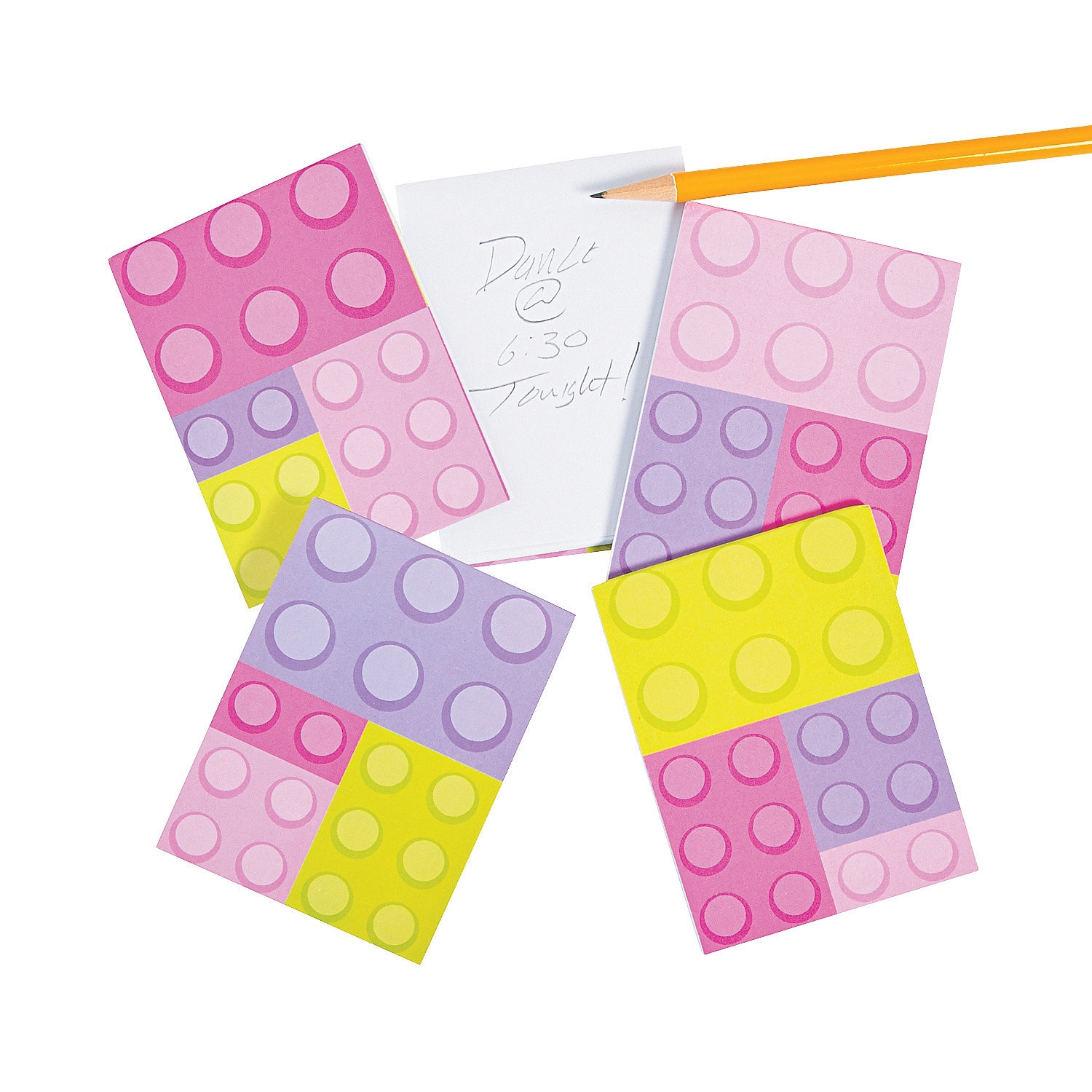 Pastel Block Party Notepads (Pack of 24)